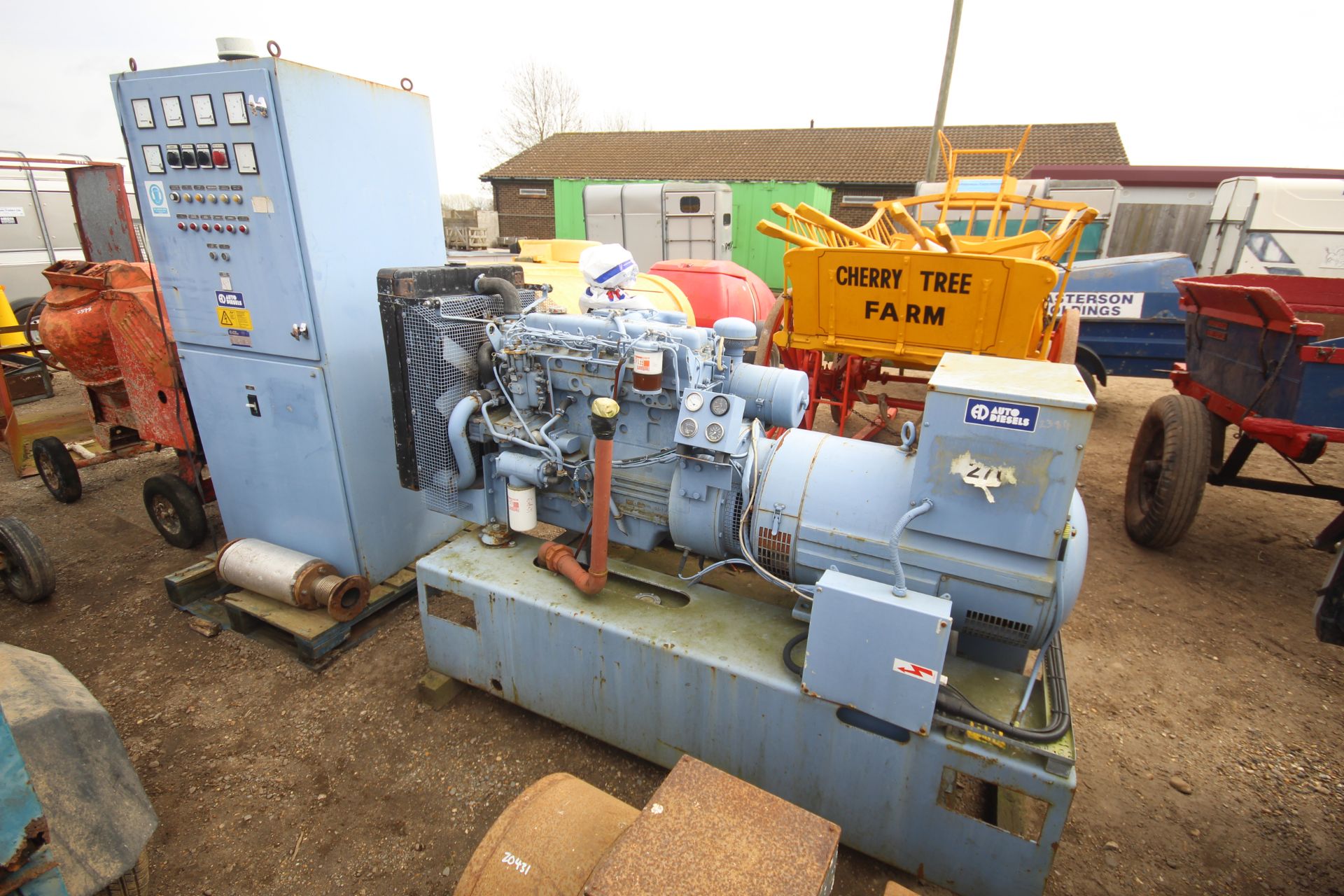 100 KVA turbo diesel generator. With self-start control panel.