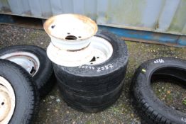 2x 20.5x8.0-10 trailer wheels and tyres and anothe