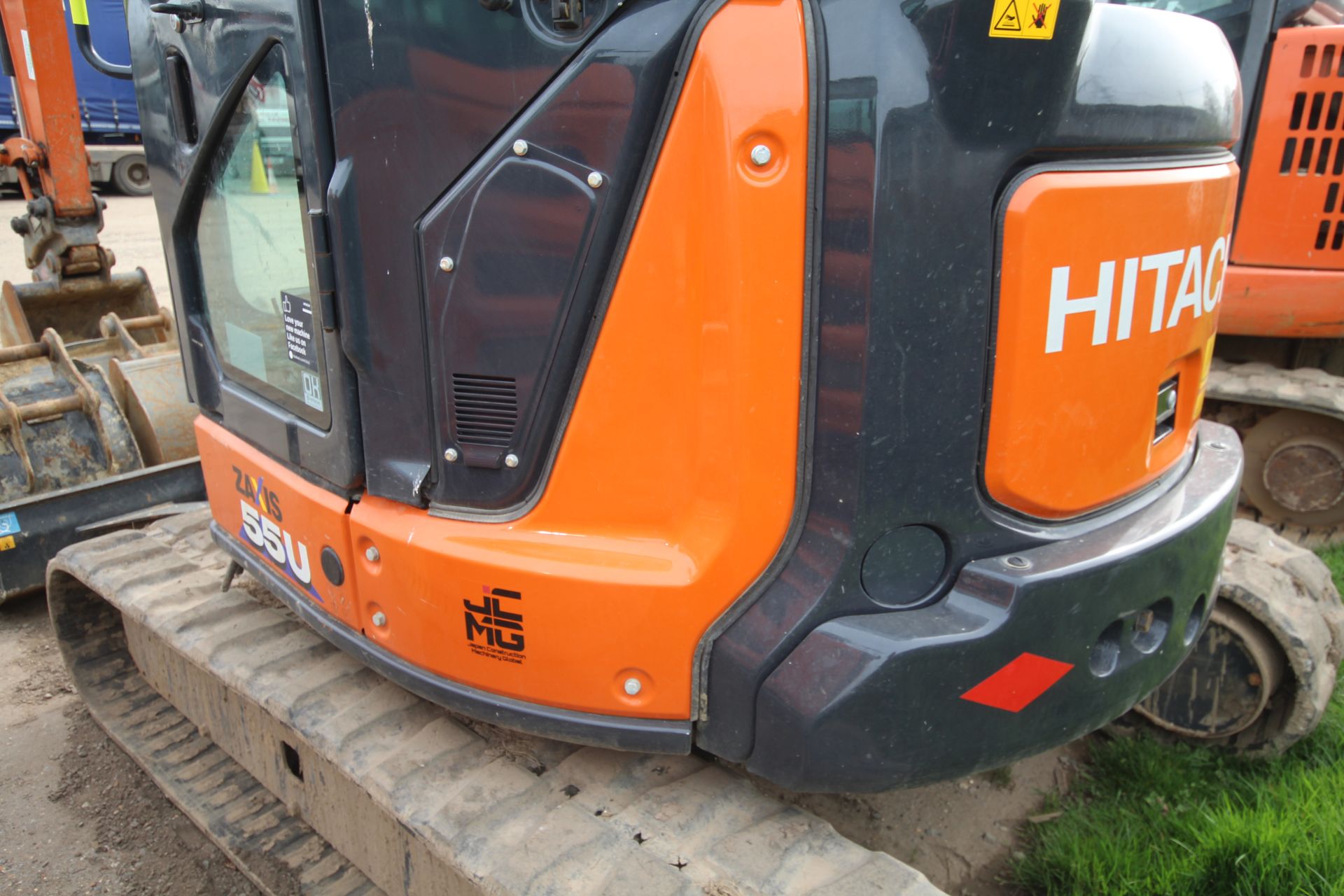 Hitachi ZX55U-6 CLR 5.5T rubber track excavator. 2022. 757 hours. Serial number HCMAEQ50H00061201. - Image 28 of 71