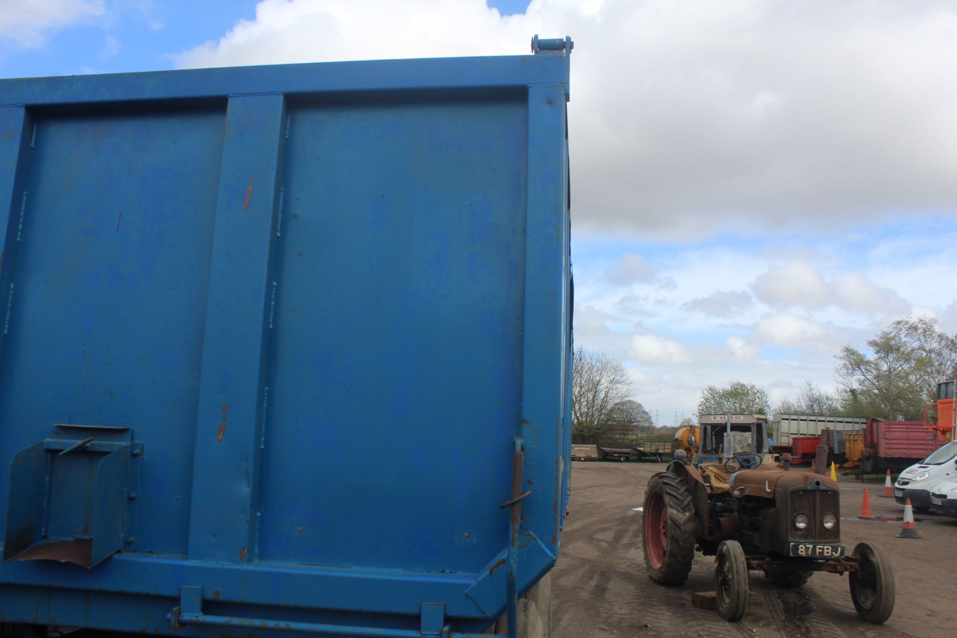 AS Marston 12T twin axle tipping trailer. With super single wheels and tyres and roll over sheet. - Image 28 of 50