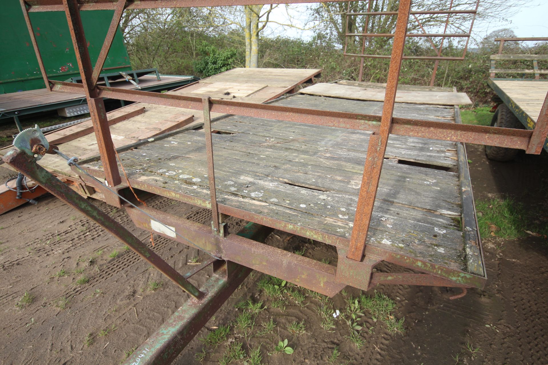 20ft single axle bale trailer. With front and rear ladders. - Image 8 of 20