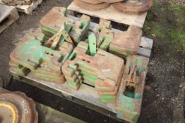 16x John Deere front weights and carrier. V