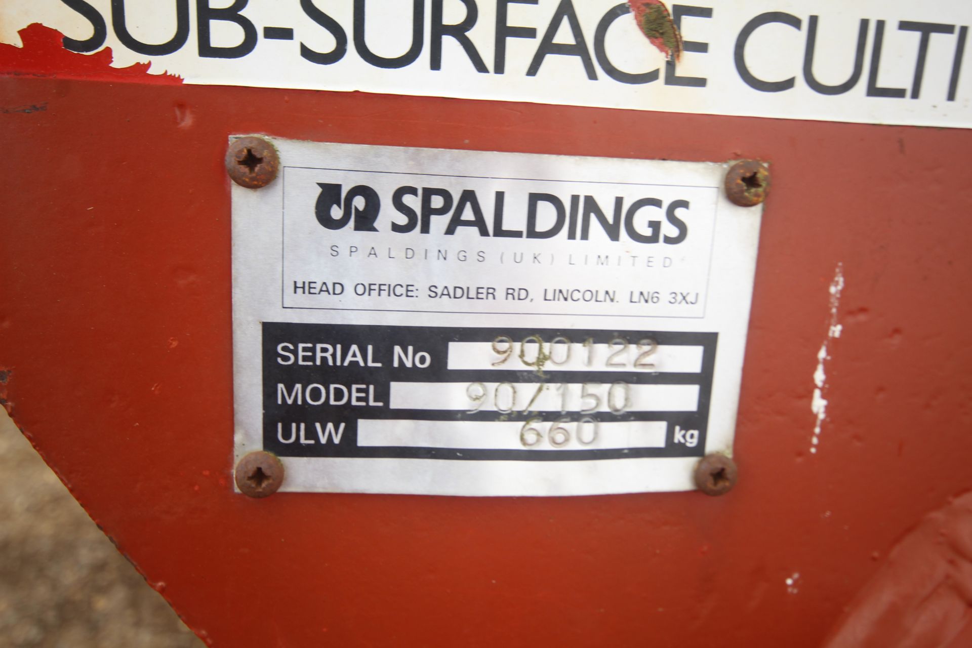 Spaldings 90/150 Flatlift three leg subsoiler. From a local deceased estate. Manual held. - Bild 17 aus 17