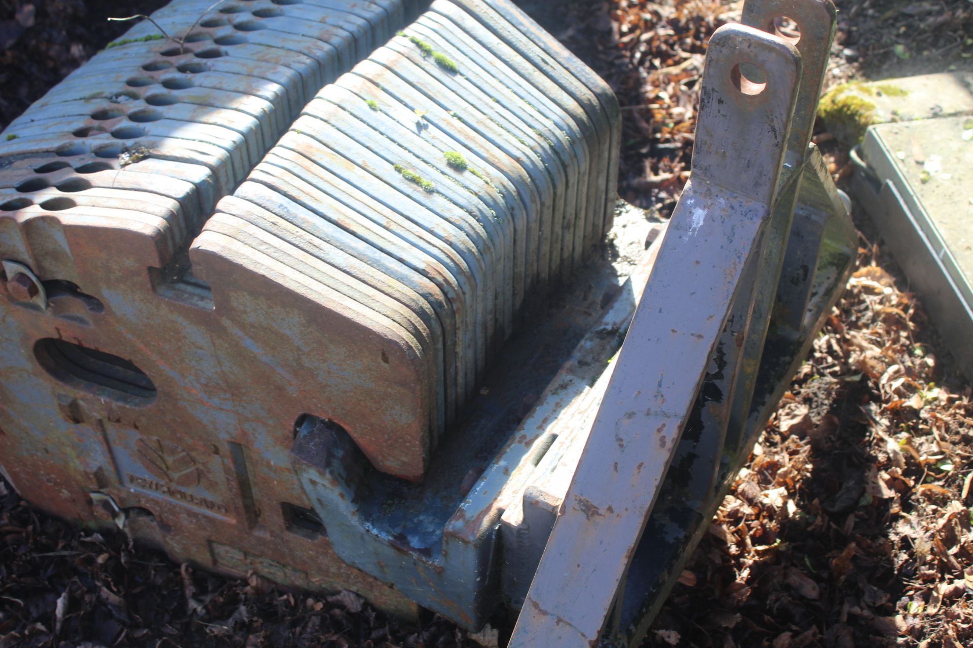 New Holland front weights on linkage frame. From a local Deceased estate. - Image 6 of 10