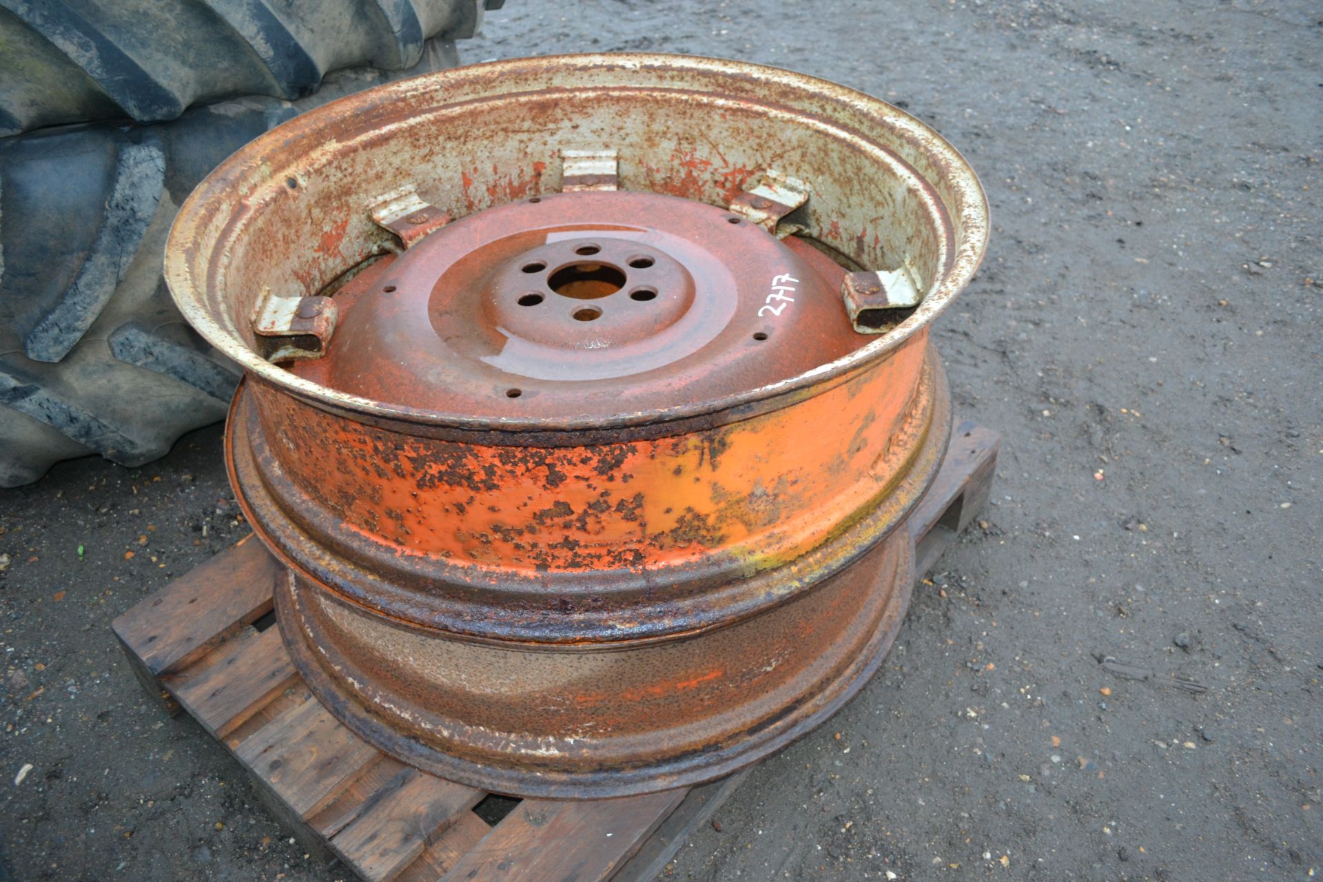 Pair of Fordson Major 36in rear rims and centres. - Image 3 of 4