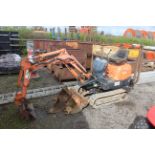 Hitachi EX8-2B 0.8T rubber track micro excavator. 2003. 2,209 hours. Serial number 1AGP004974.