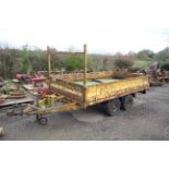 Lynton 10ft x 5ft twin axle trailer. With drop sides. Floor requires attention. V