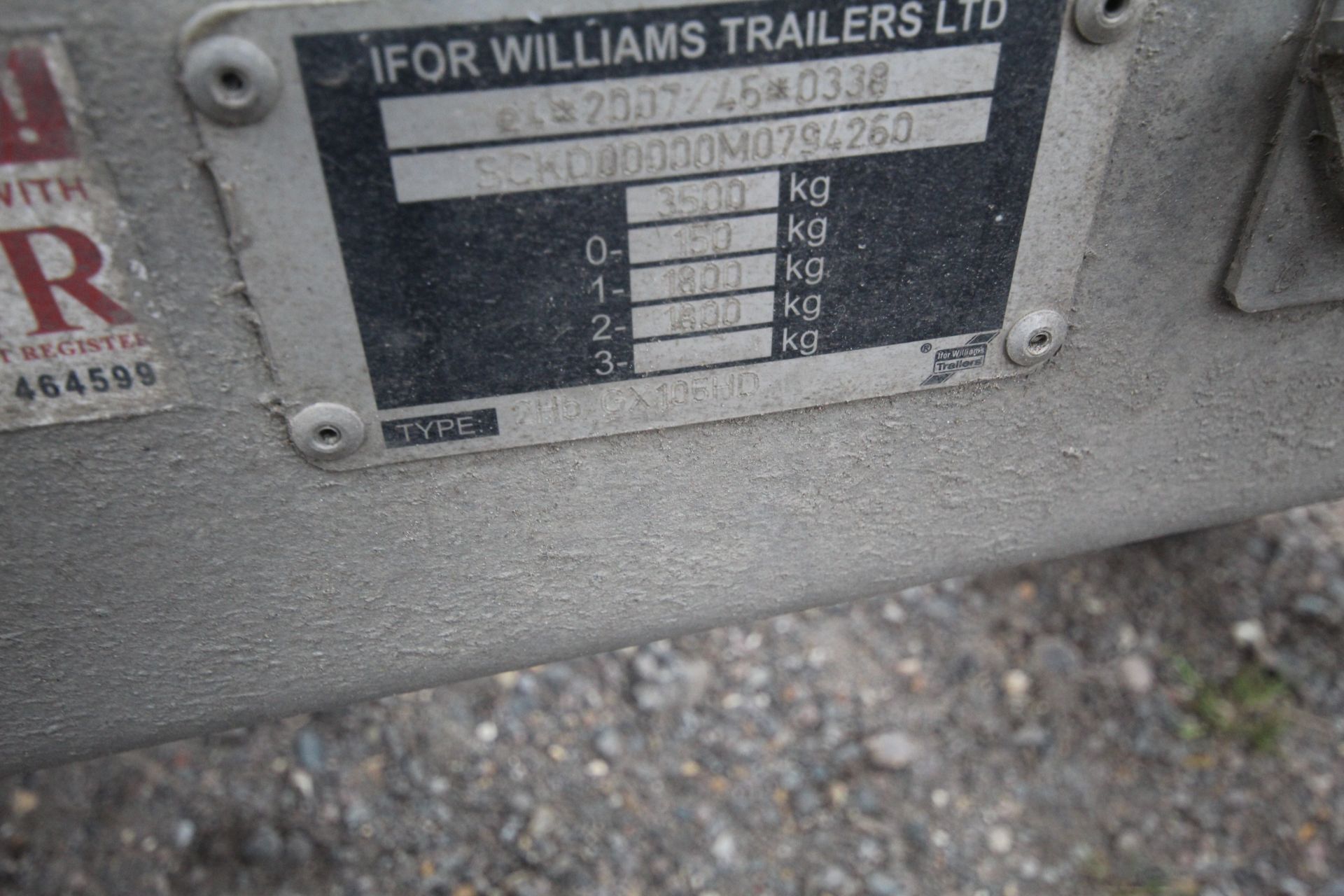 Ifor Williams 10ft x 5ft twin axle plant trailer. Purchased new 12/2021. With key and manual. Key, - Image 31 of 32