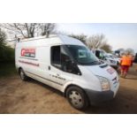 Ford Transit Trend 155 T350 2.2L diesel manual LWB van. Registration EF62 KYO. Date of first