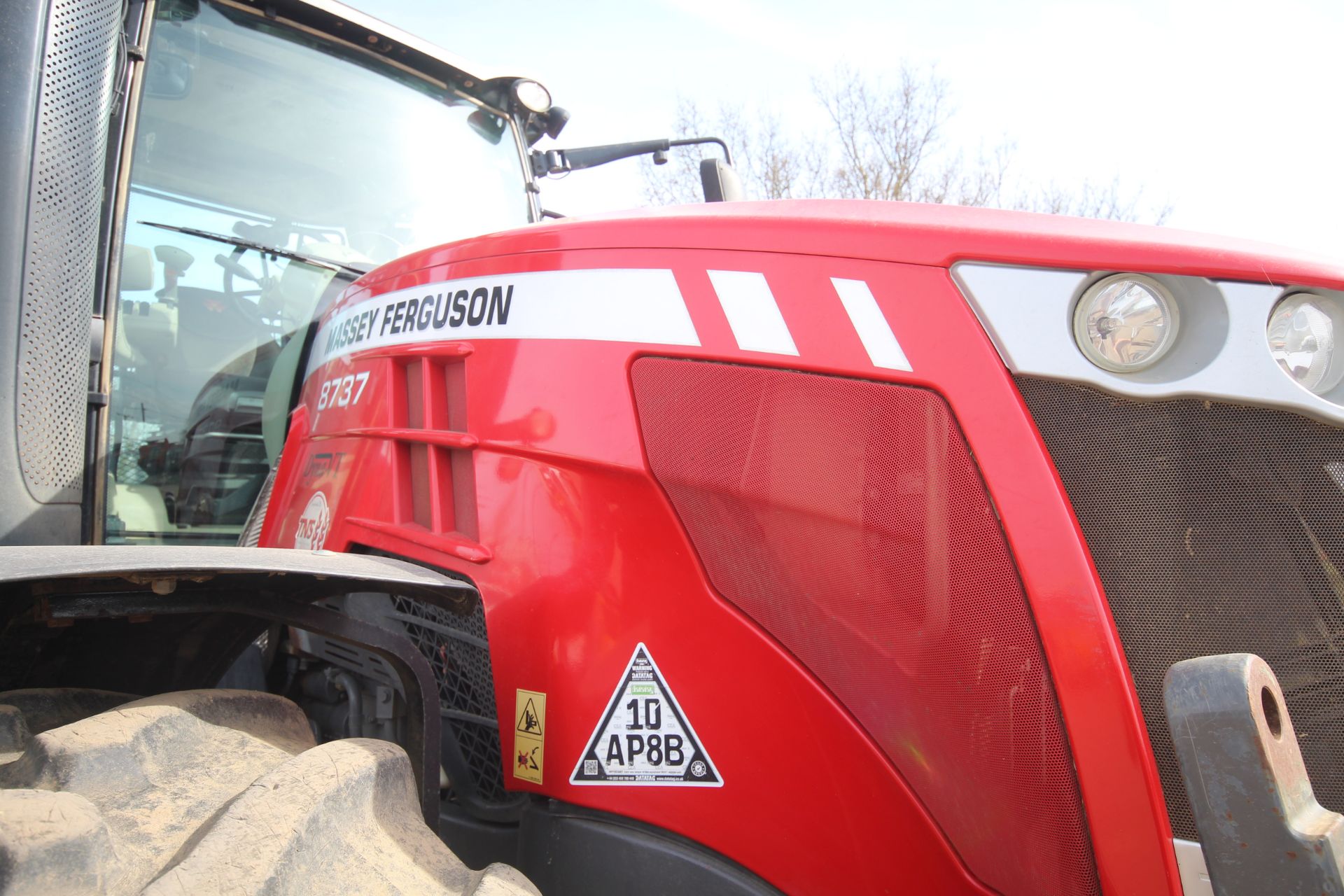 Massey Ferguson 8737 4WD tractor. Registration AY17 AVG. Date of first registration 14/03/2017. 4, - Image 12 of 104