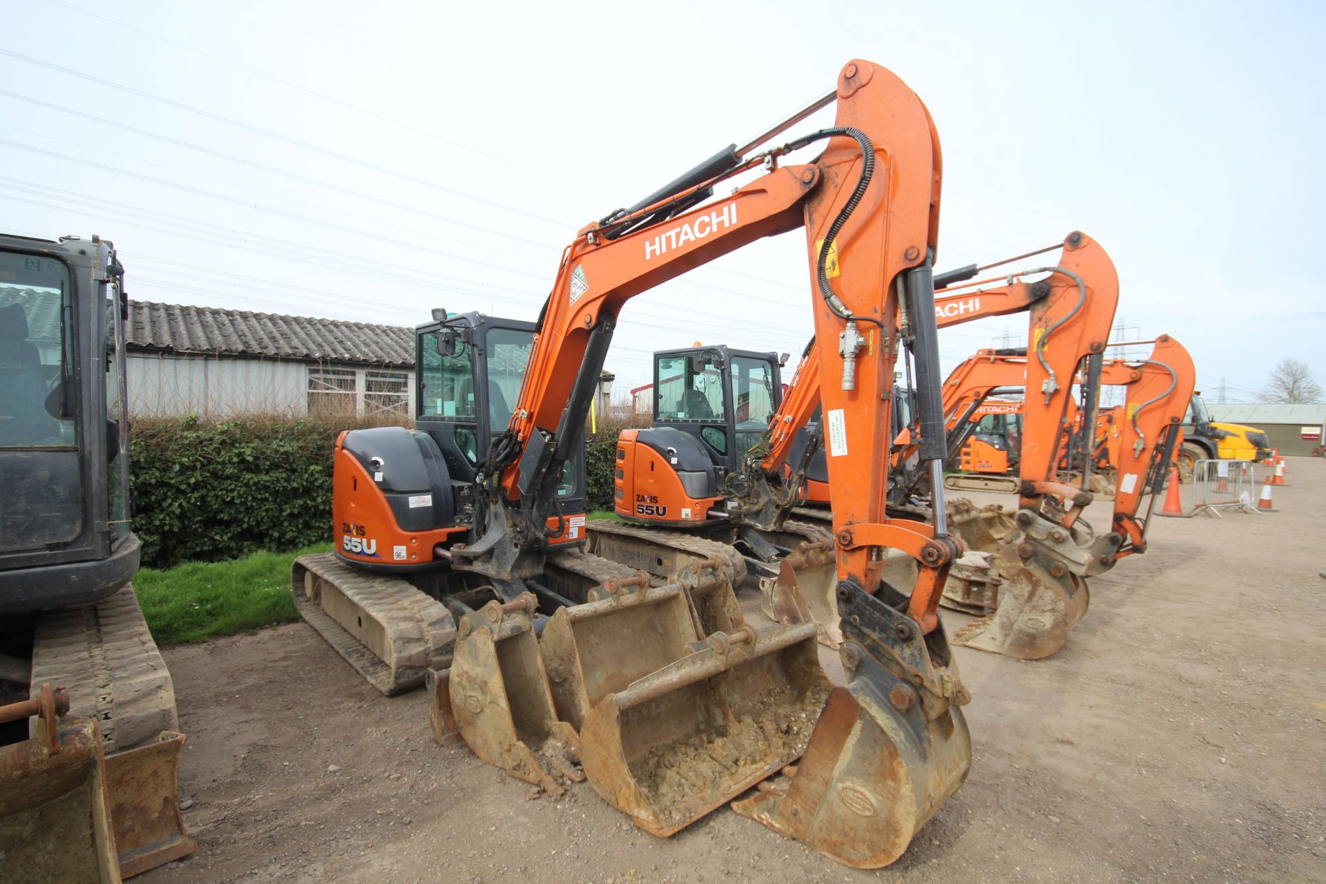 Hitachi ZX55U-6 CLR 5.5T rubber track excavator. 2022. 757 hours. Serial number HCMAEQ50H00061201.