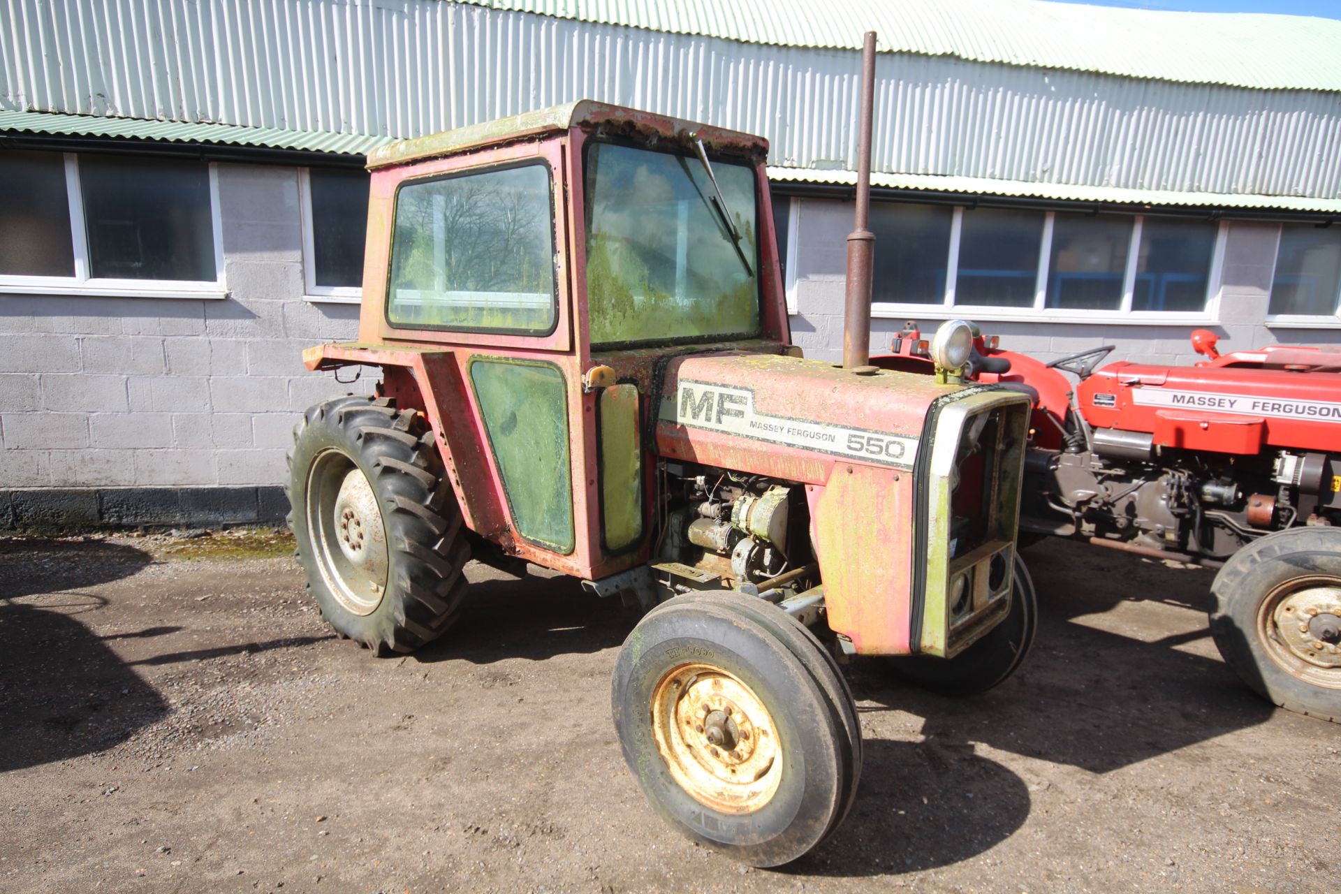 Massey Ferguson 550 2WD tractor. Registration DPV 391T (no paperwork). Date of first registration