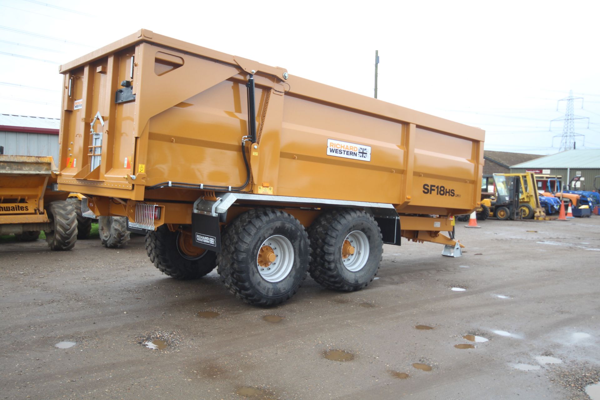 Richard Western SF18HS Plus 18T twin axle tipping trailer. With air brakes, sprung drawbar, - Image 2 of 50