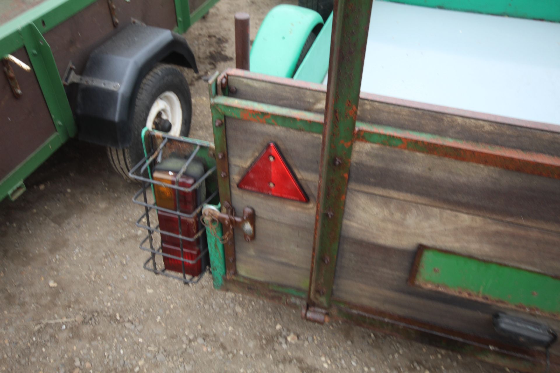 Single axle car trailer to carry quad/ ride-on mower. With rear ramp, lights and spare wheel. - Image 15 of 23