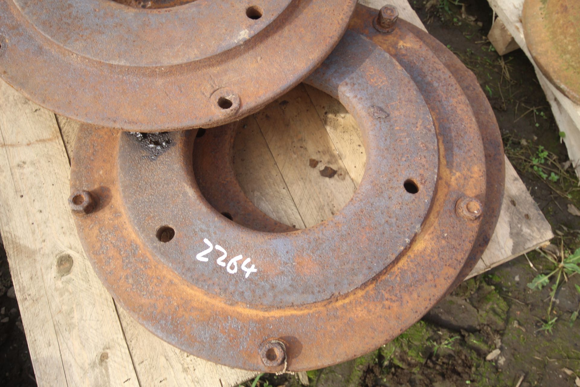 Fordson Major rear wheel weights. - Image 2 of 4