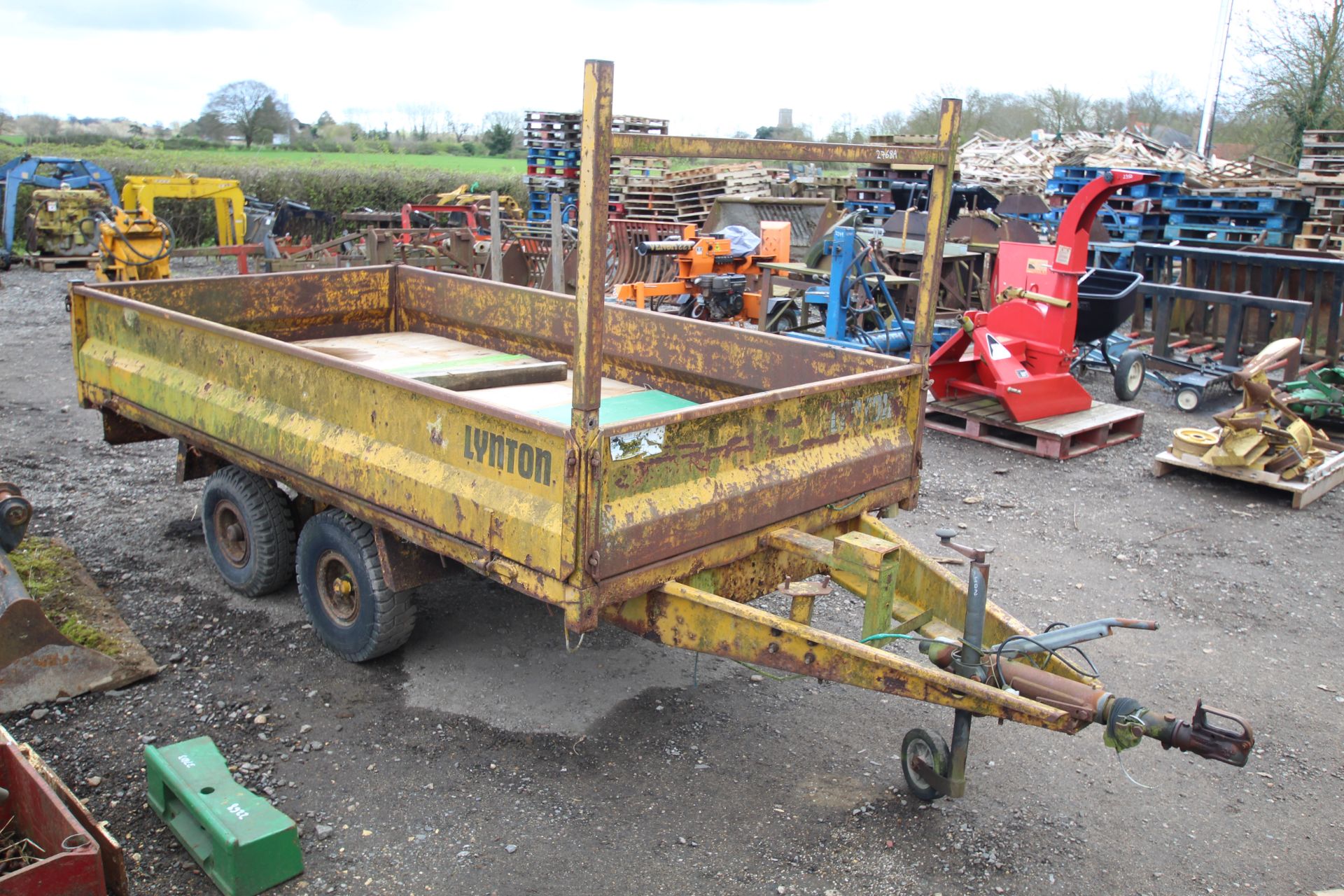 Lynton 10ft x 5ft twin axle trailer. With drop sides. Floor requires attention. V - Image 2 of 21