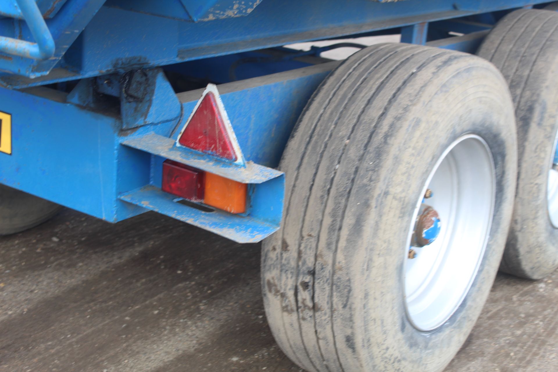 AS Marston 12T twin axle tipping trailer. With super single wheels and tyres and roll over sheet. - Image 29 of 50