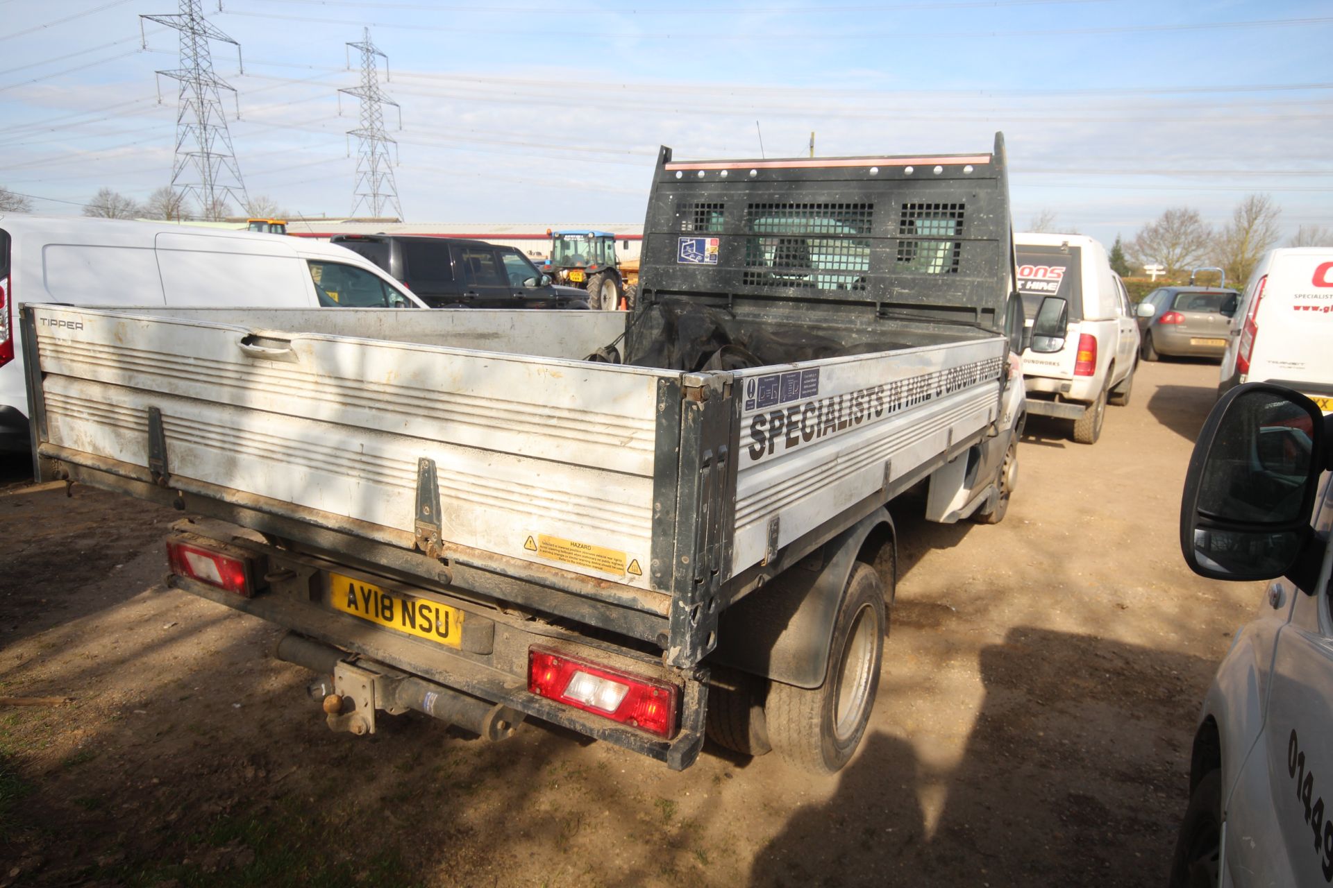 Ford Transit 350 2L diesel manual drop-side tipper. Registration AY18 NSU. Date of first - Image 2 of 64