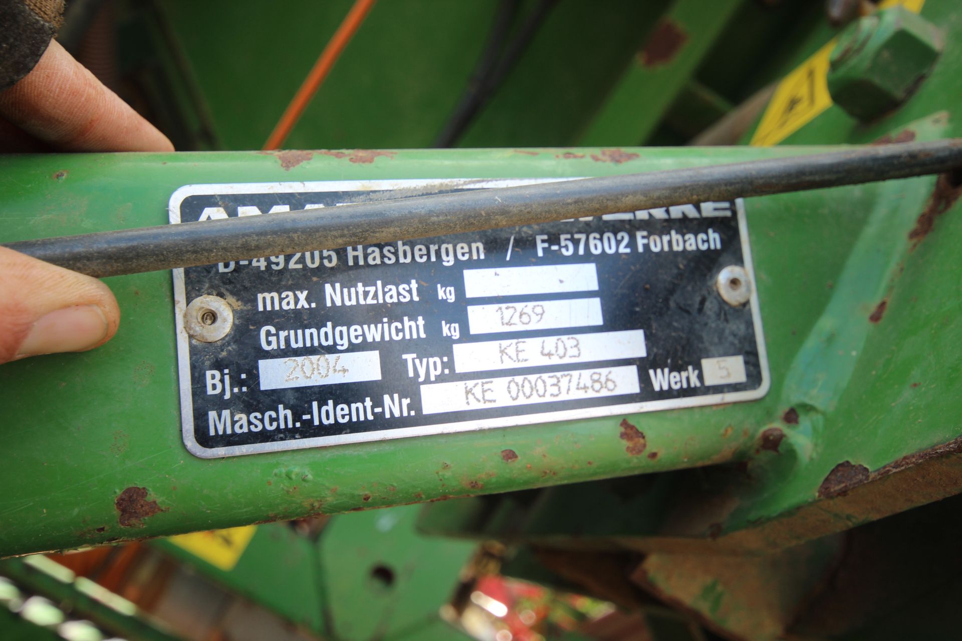 Amazone KE403 4m combination drill. 2005. With disc coulters, pre-em and tramlime. Manual, Control - Image 42 of 44