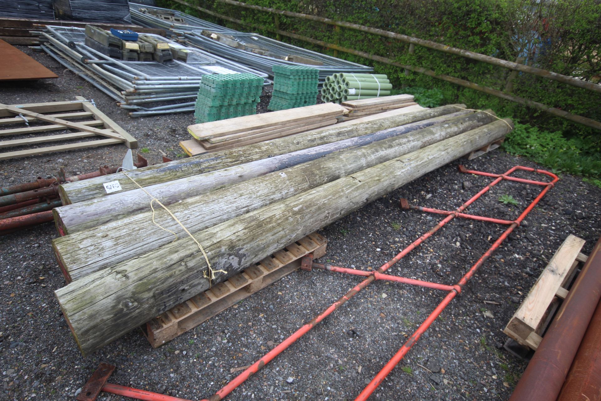 Various telegraph poles.