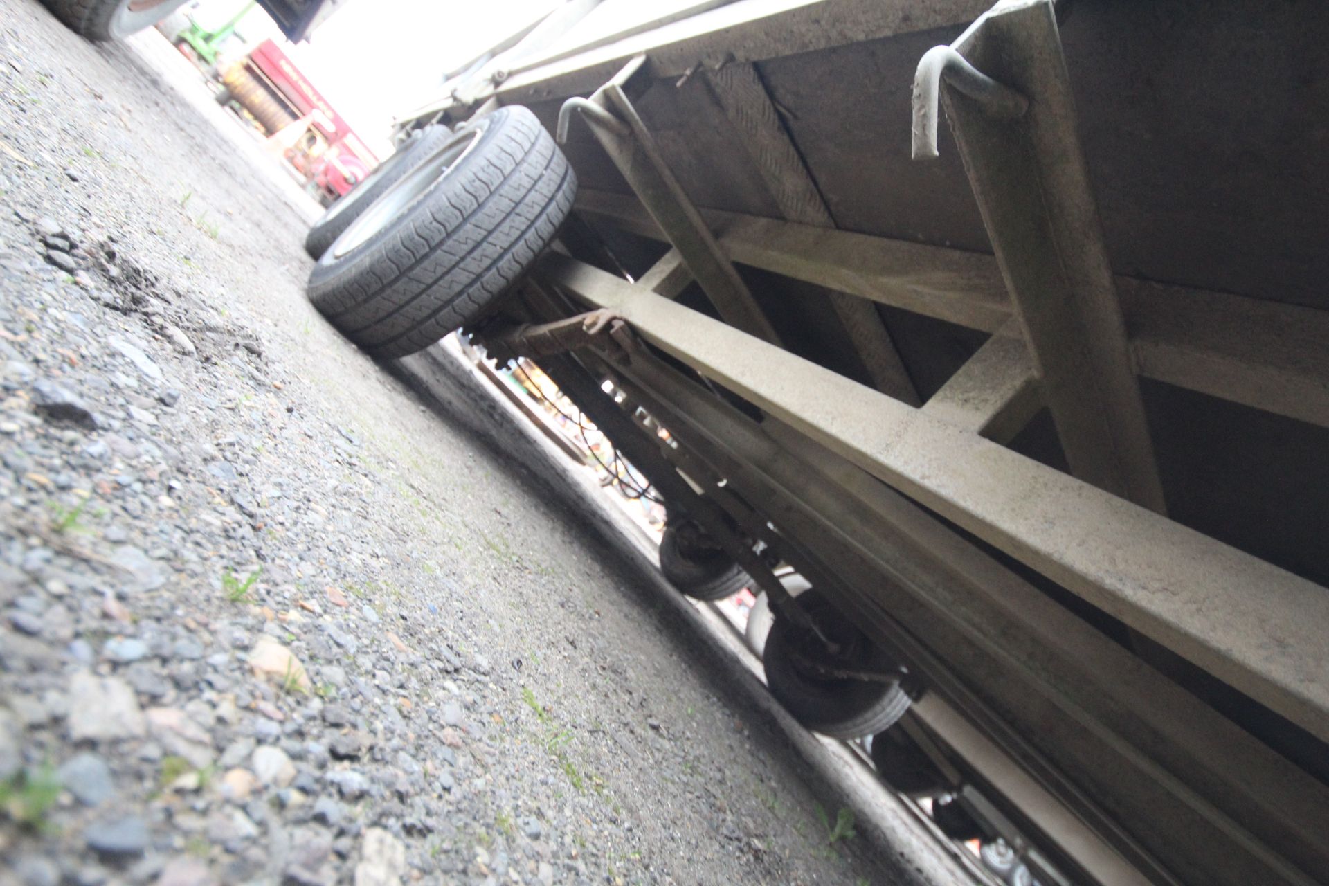 Ifor Williams LL166G 16ft twin axle flat bed trailer. Serial number 64791. With sides, spare - Image 24 of 35