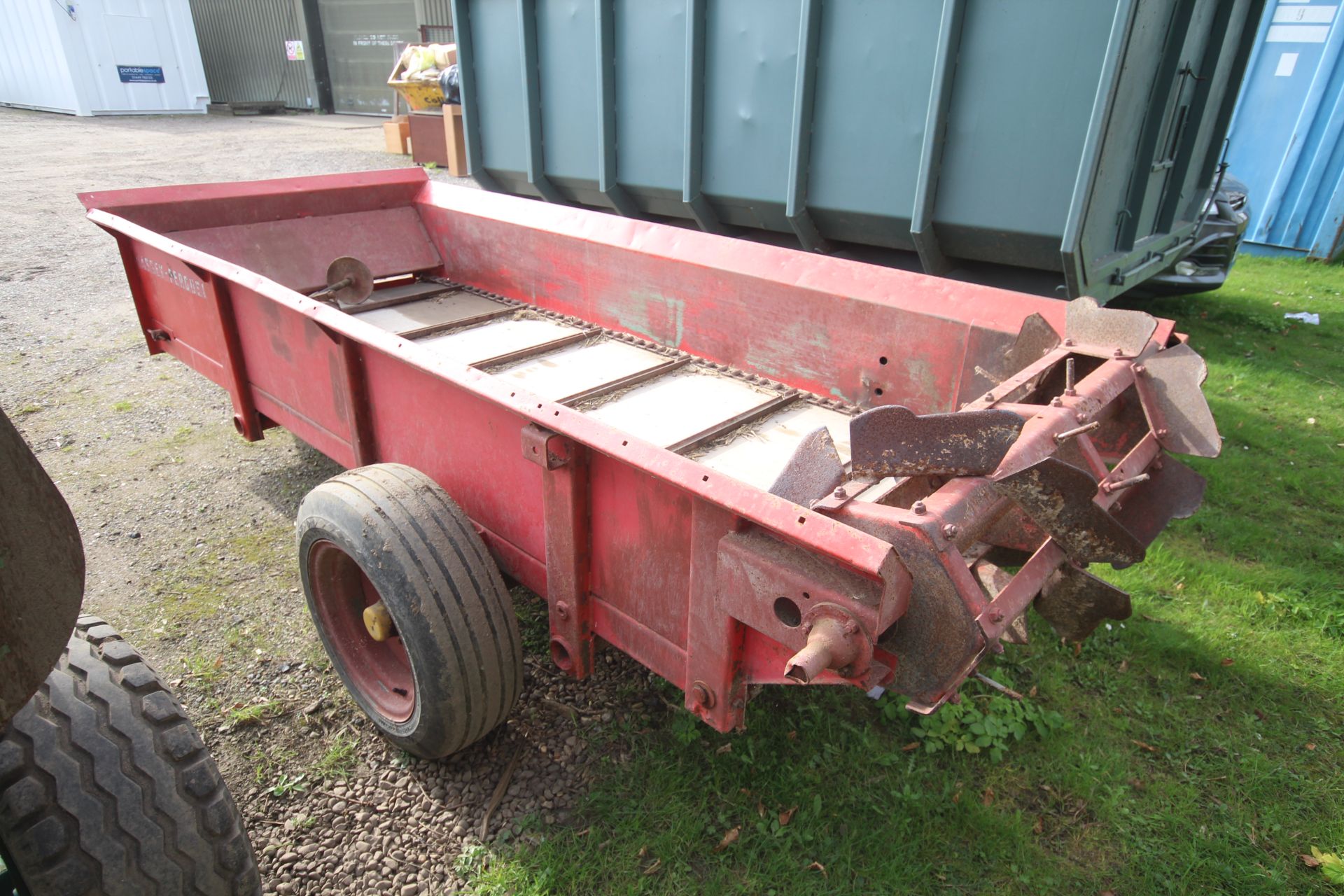 Massey Ferguson single axle muck spreader. V - Image 4 of 14