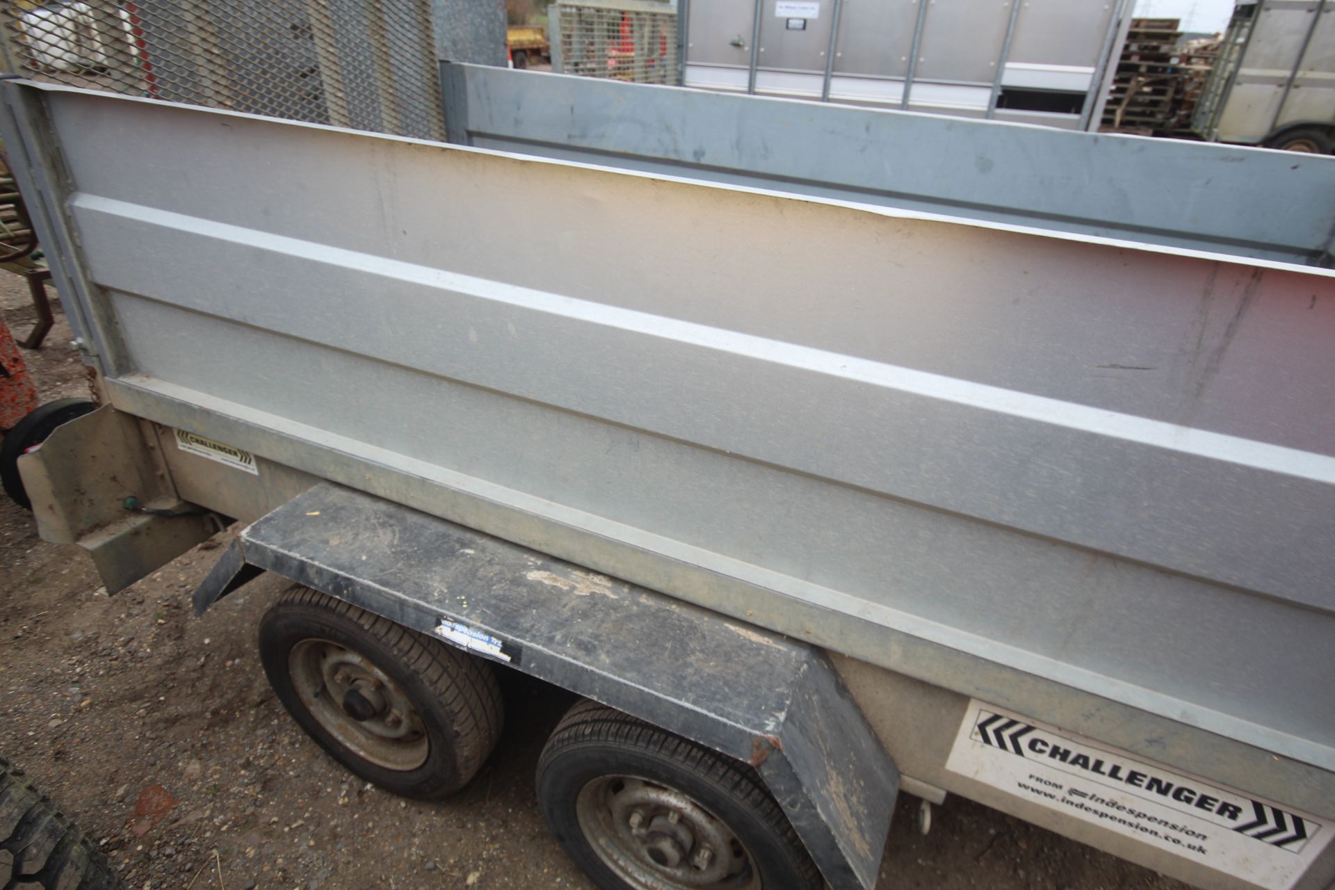 Indespension Challenger 8ft x 4ft twin axle plant trailer. With full width mesh ramp and extension - Image 8 of 32