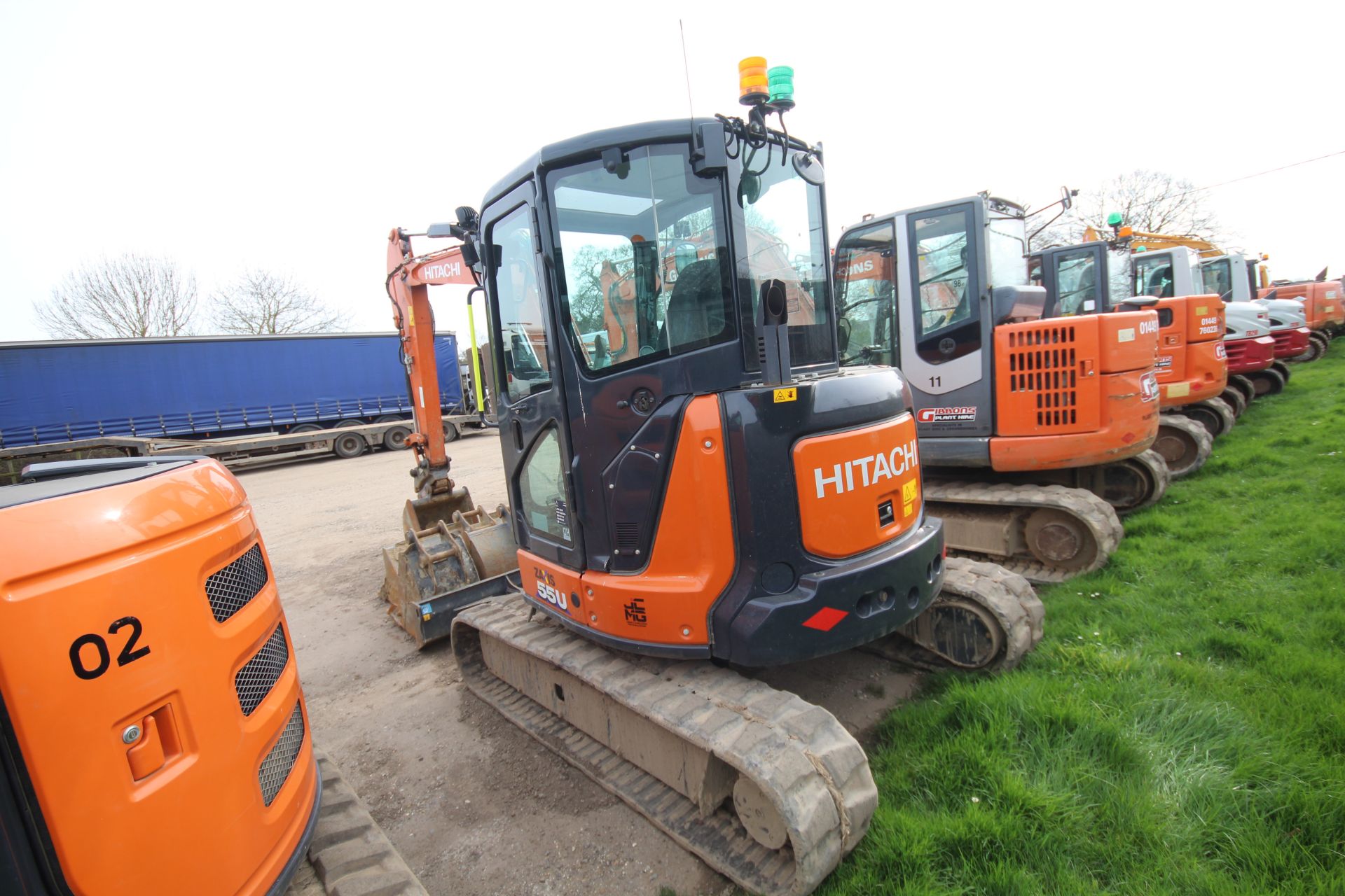 Hitachi ZX55U-6 CLR 5.5T rubber track excavator. 2022. 757 hours. Serial number HCMAEQ50H00061201. - Image 3 of 71