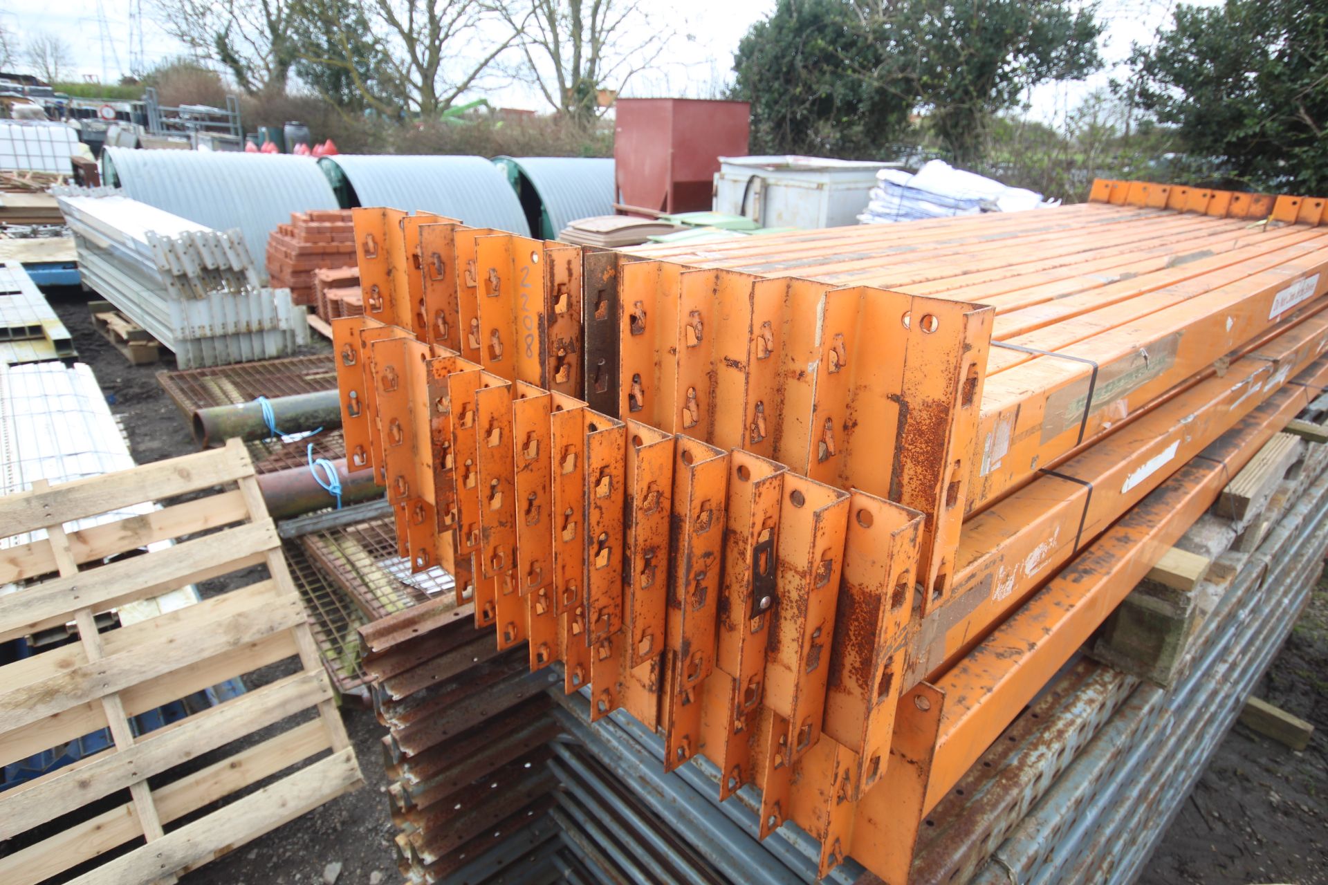 Quantity of pallet racking. 12 uprights and 43 rails. - Image 2 of 9
