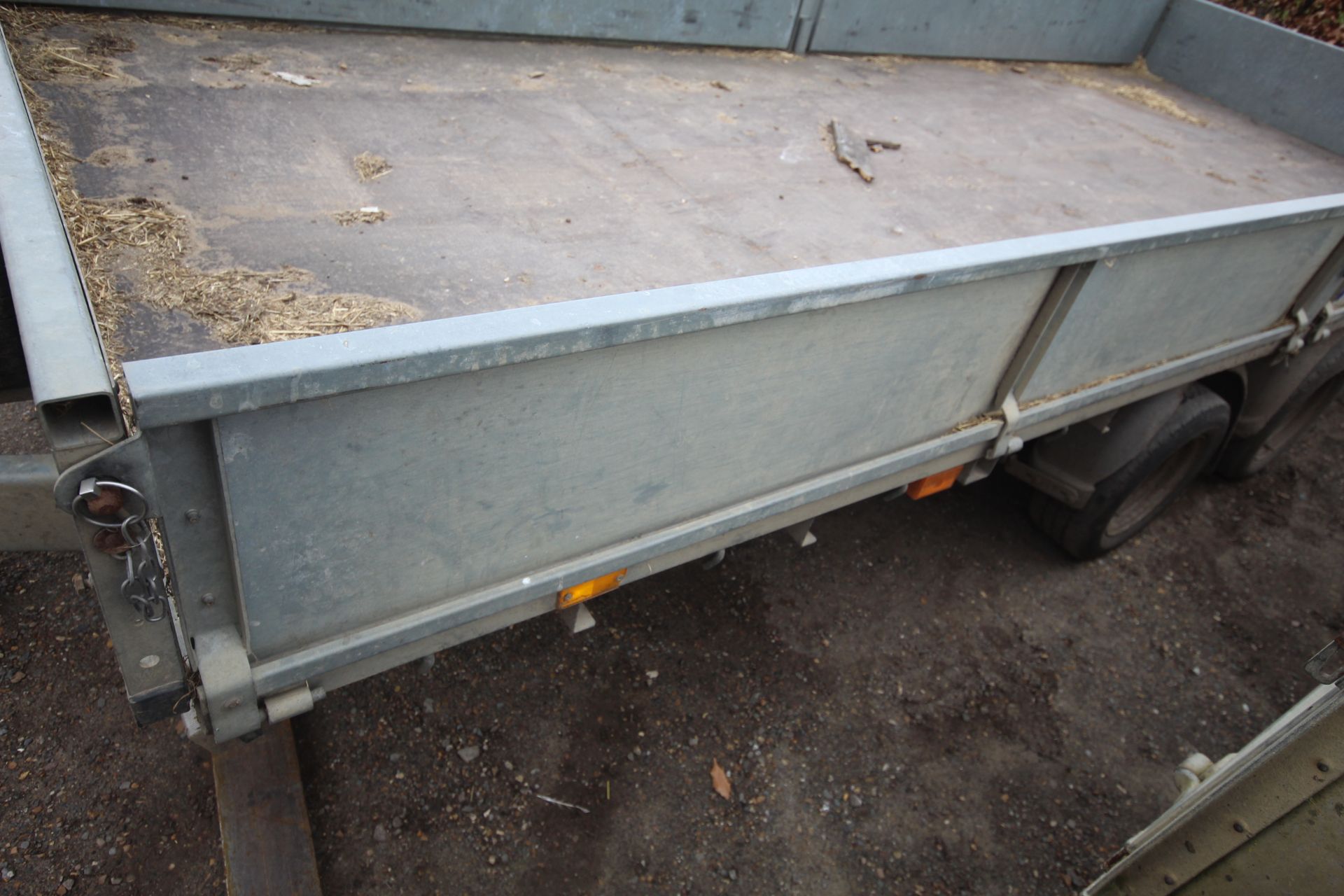 Ifor Williams 16ft twin axle flat bed trailer. With sides. V - Image 5 of 32