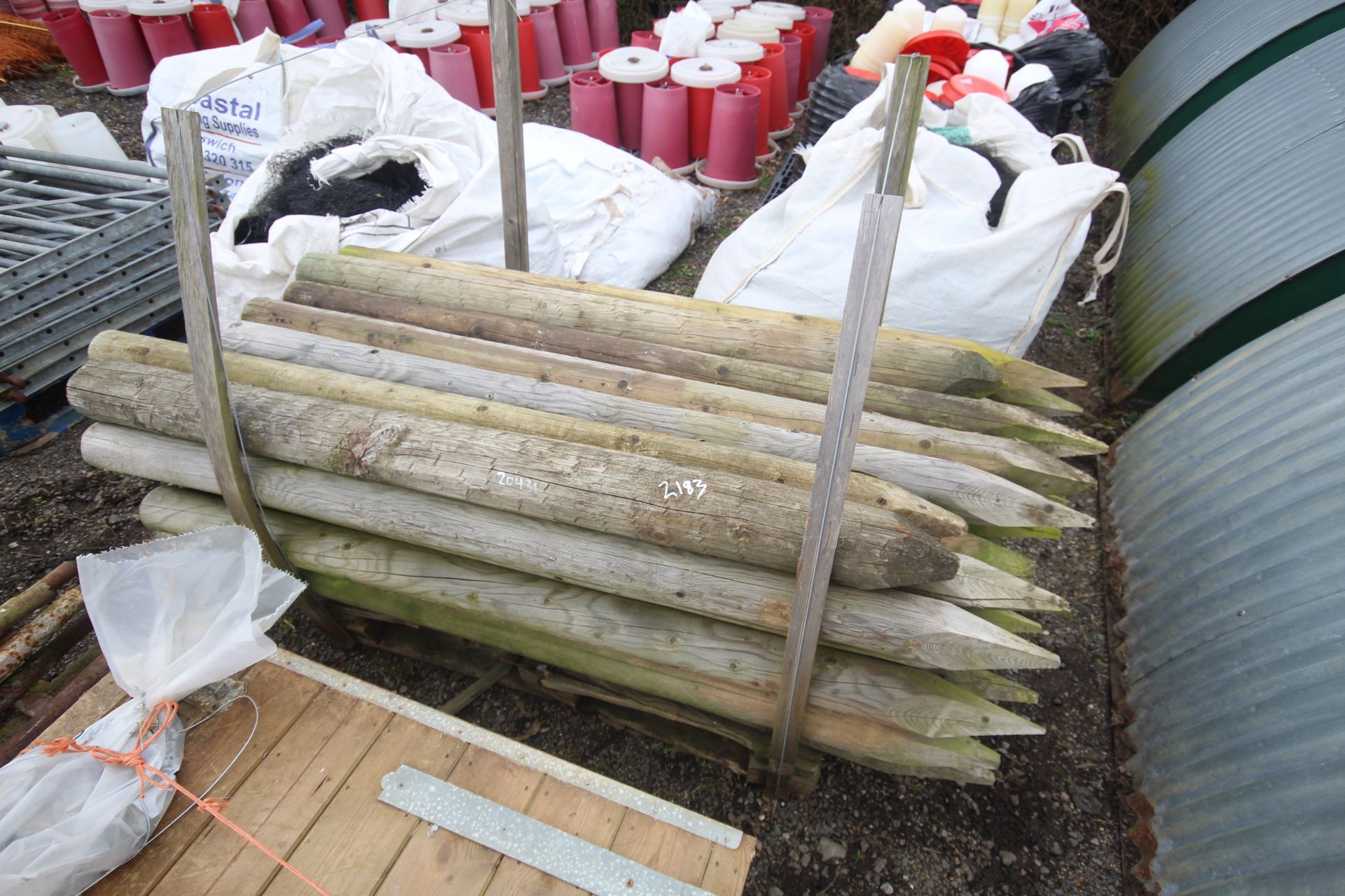 c.30x 100mm 1.75m unused fence posts.