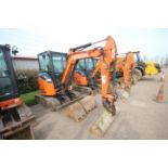 Hitachi Z-Axis 26U-5A CR 2.6T rubber track excavator. 2018. 3,000 hours. Serial number