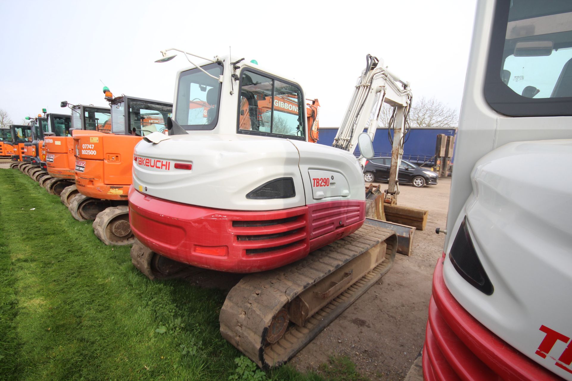 Takeuchi TB290 9T rubber track excavator. 2018. 5,524 hours. Serial number 190200976. With 4x - Image 4 of 68