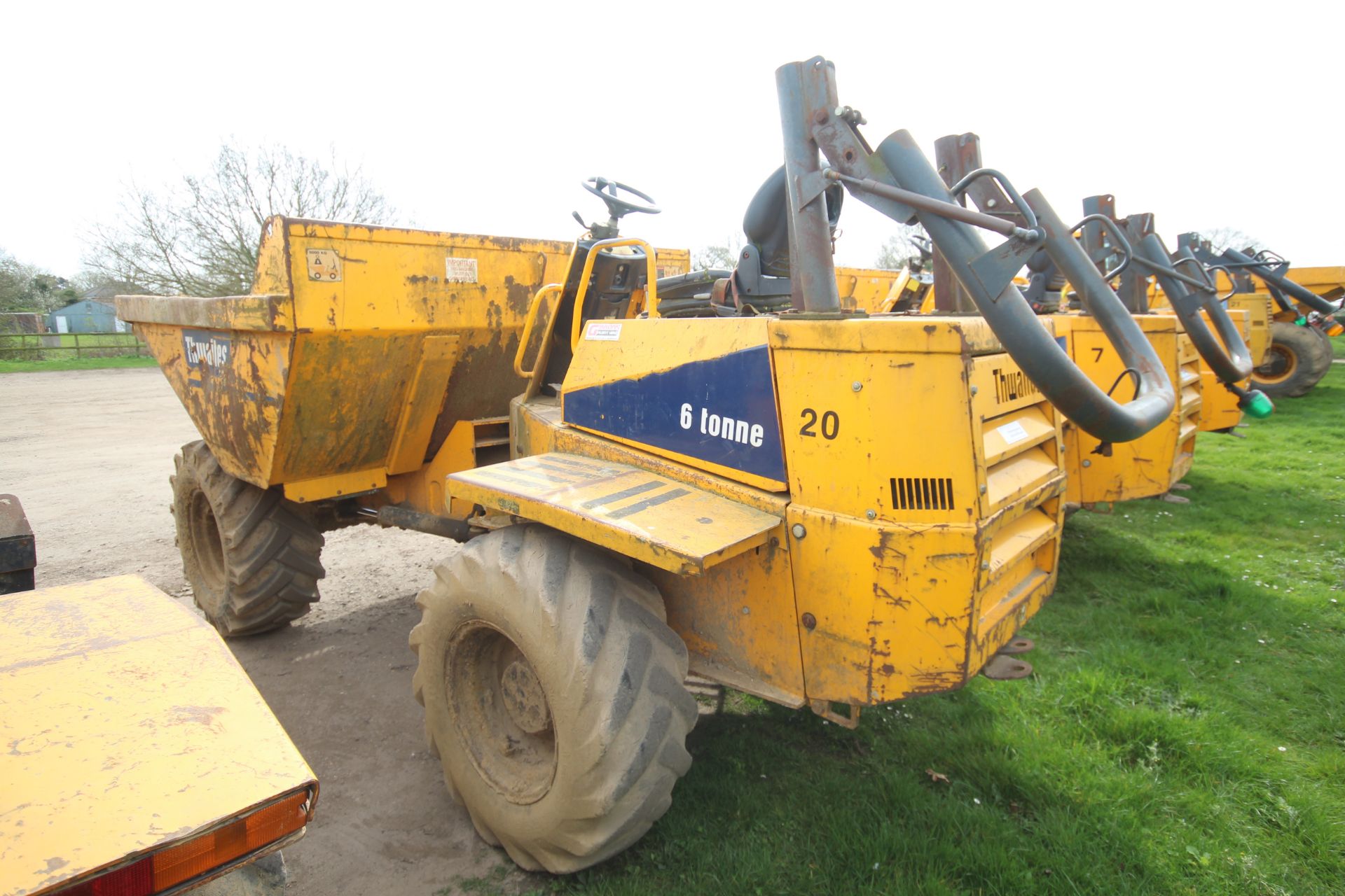 Thwaites 6T 4WD dumper. 2007. 4,971 hours. Serial number SLCM565ZZ706B4658. 405/70-20 wheels and - Image 4 of 35