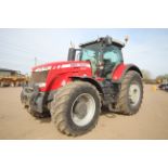 Massey Ferguson 8737 4WD tractor. Registration AY17 AVG. Date of first registration 14/03/2017. 4,