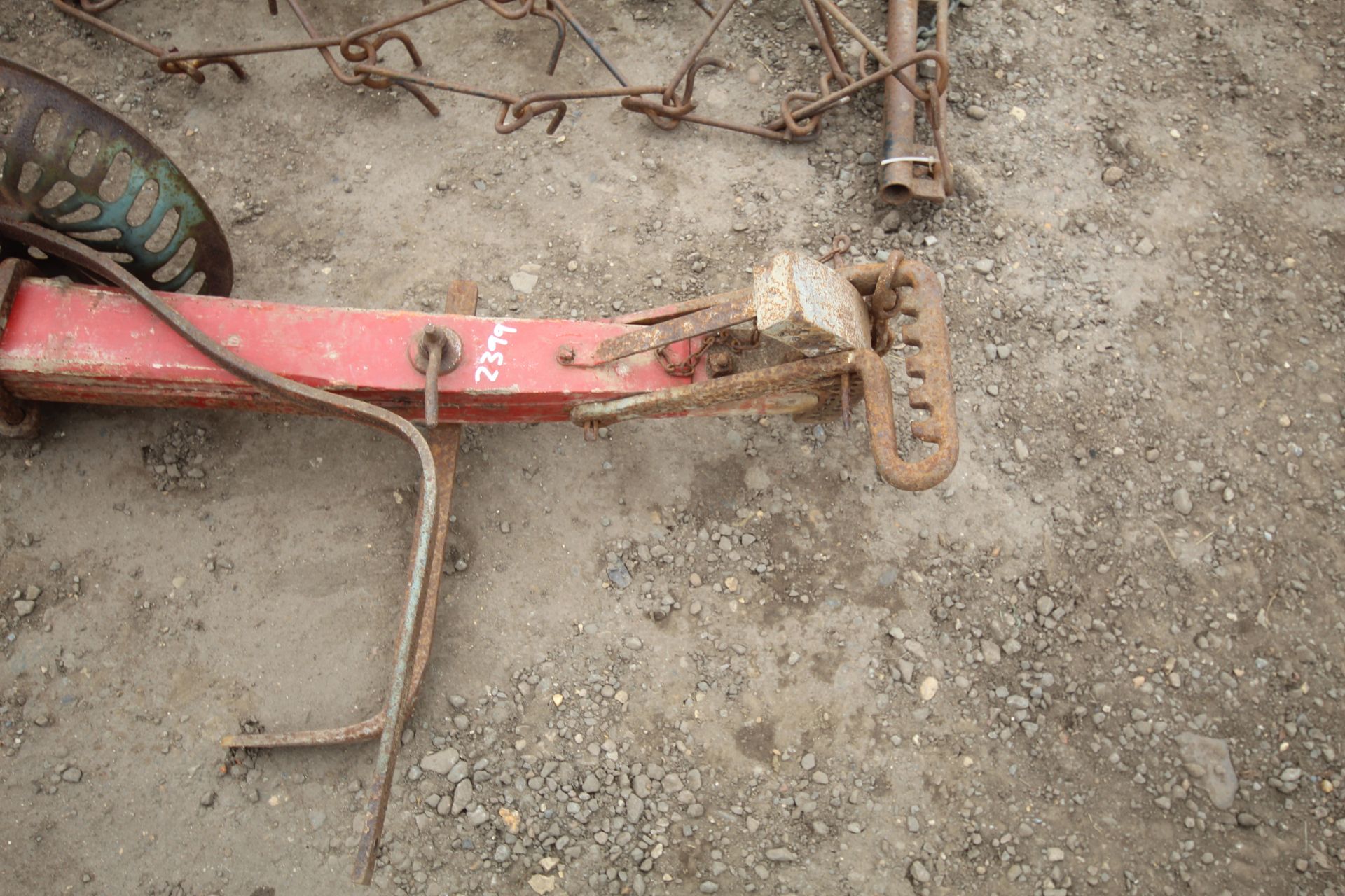 Cornish and Lloyds wooden beam horse drawn plough - Image 2 of 6