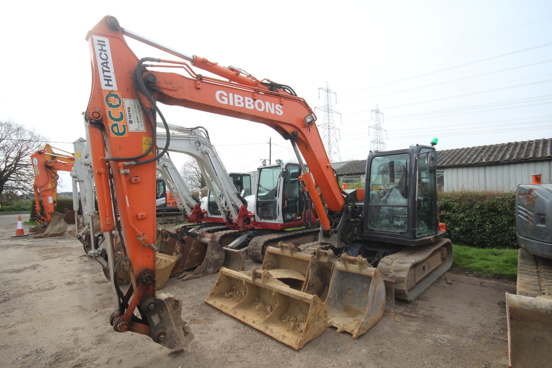 Hitachi Z-Axis 85-USB-5A 8.5T rubber track excavator. 2016. 4,704 hours. Serial number HCM DEE50K - Image 2 of 75