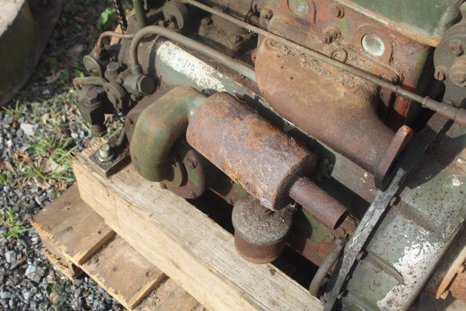 Stuart H2MR/70 2cyl diesel engine and gearbox. For spares or repair. - Image 4 of 13