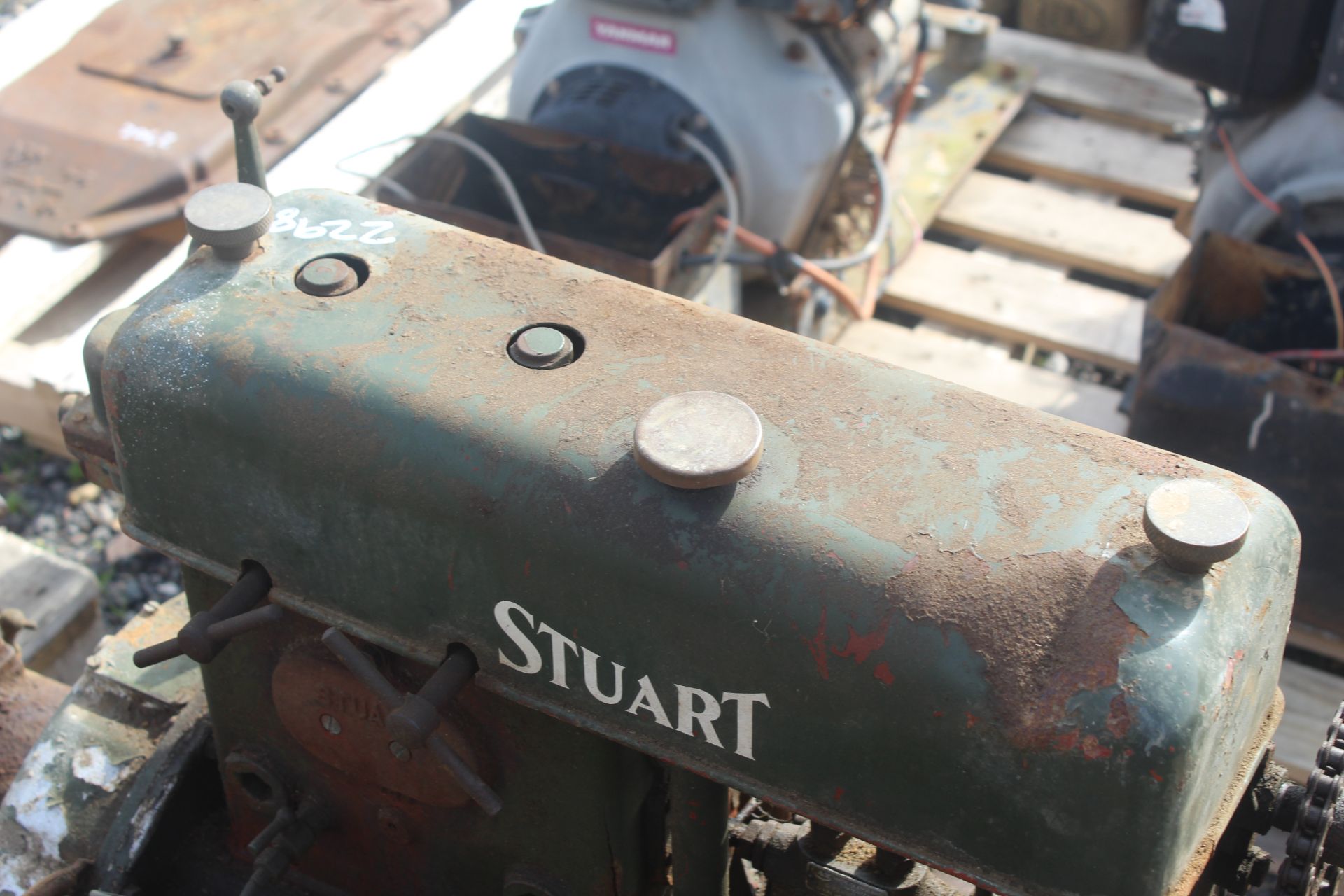 Stuart H2MR/70 2cyl diesel engine and gearbox. For spares or repair. - Image 8 of 13