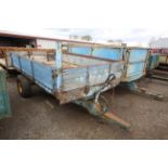 3T single axle high-tip tipping trailer. From a Local Deceased estate. V