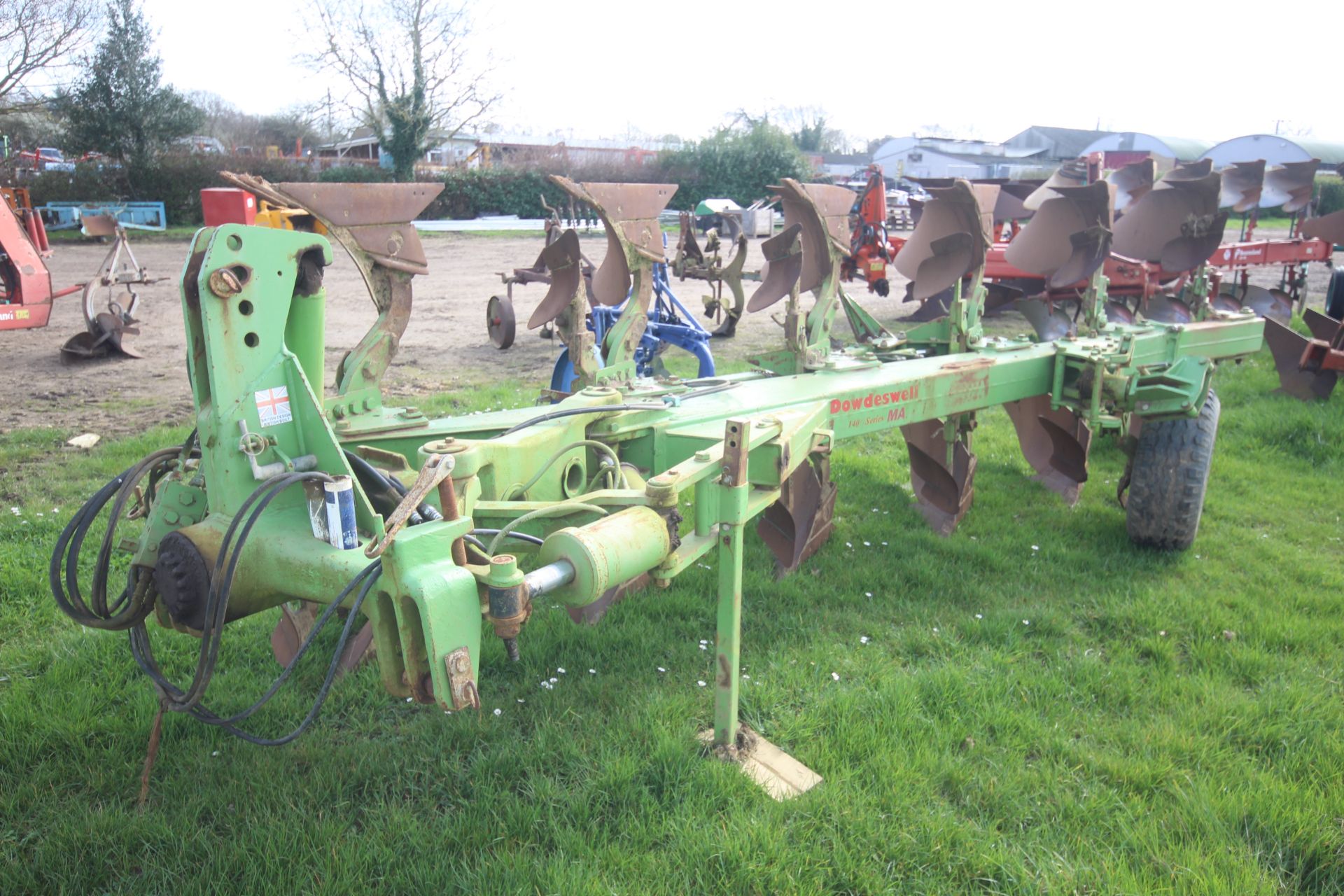 Dowdeswell 140 MA 5+1F reversible plough. With hydraulic press arm. Refurbished by Agri-Hire 2019.