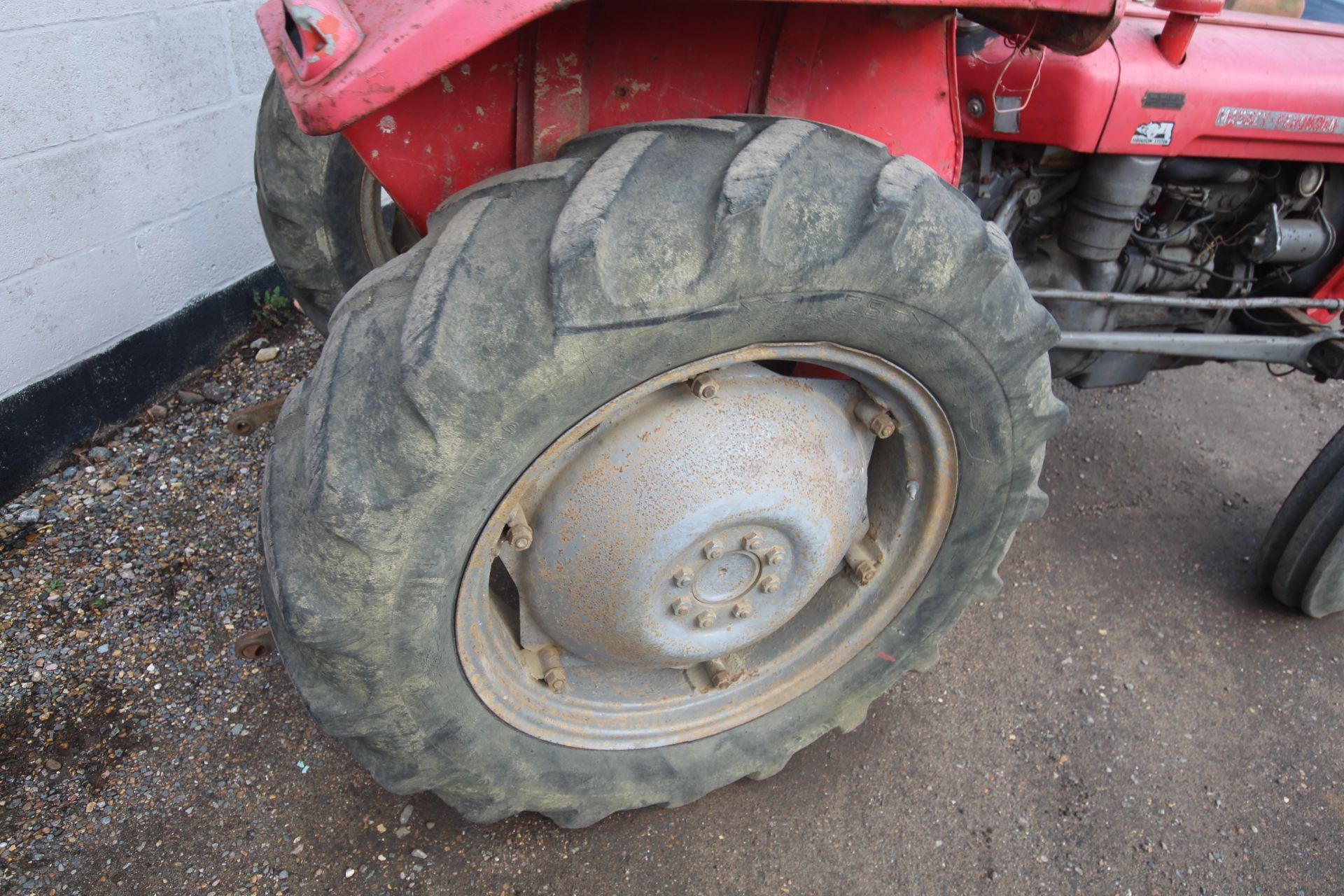 Massey Ferguson 35X 2WD tractor. 1963. Serial number SNMY313859. 11-28 rear wheels and tyres. - Image 27 of 43