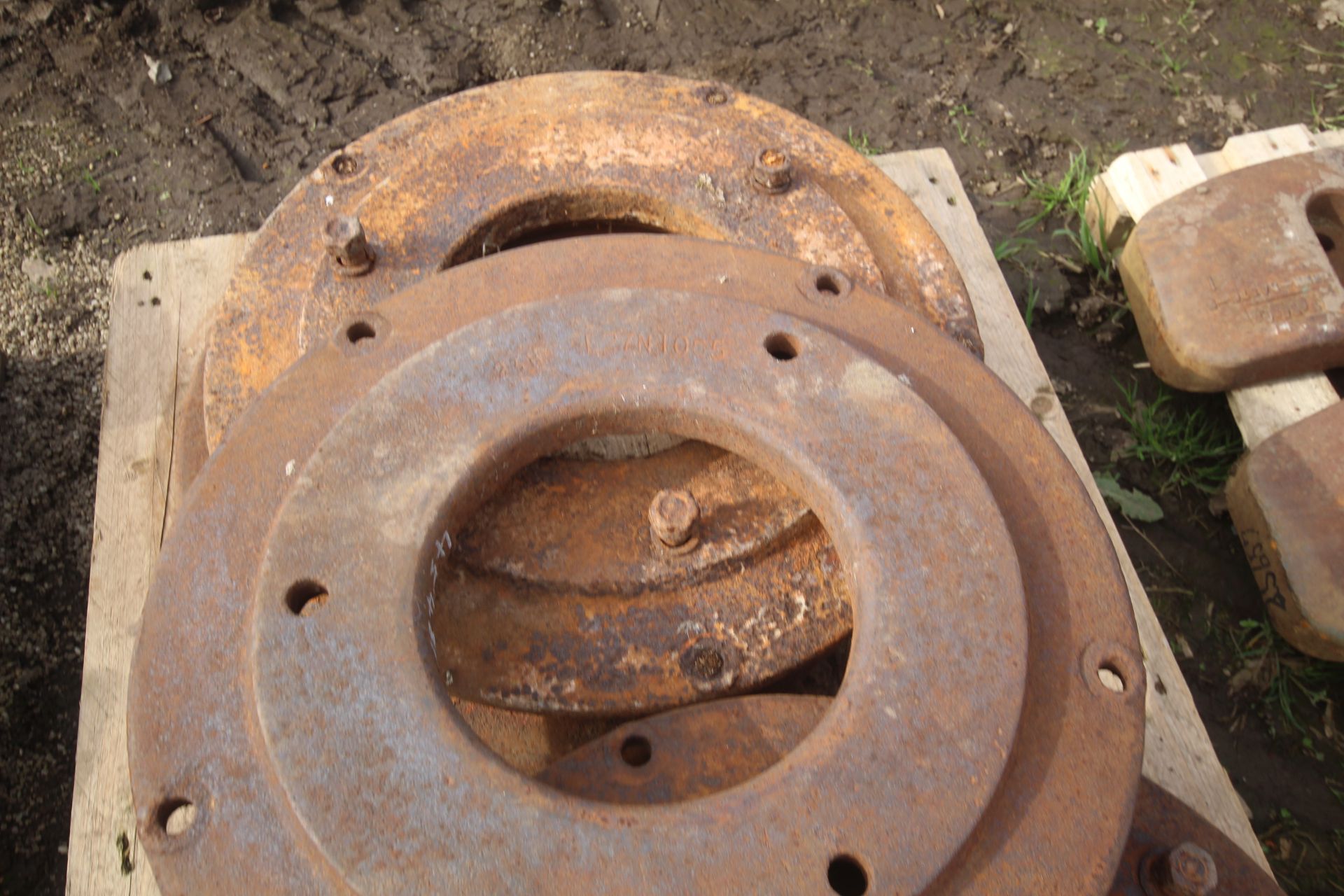Fordson Major rear wheel weights. - Image 3 of 4