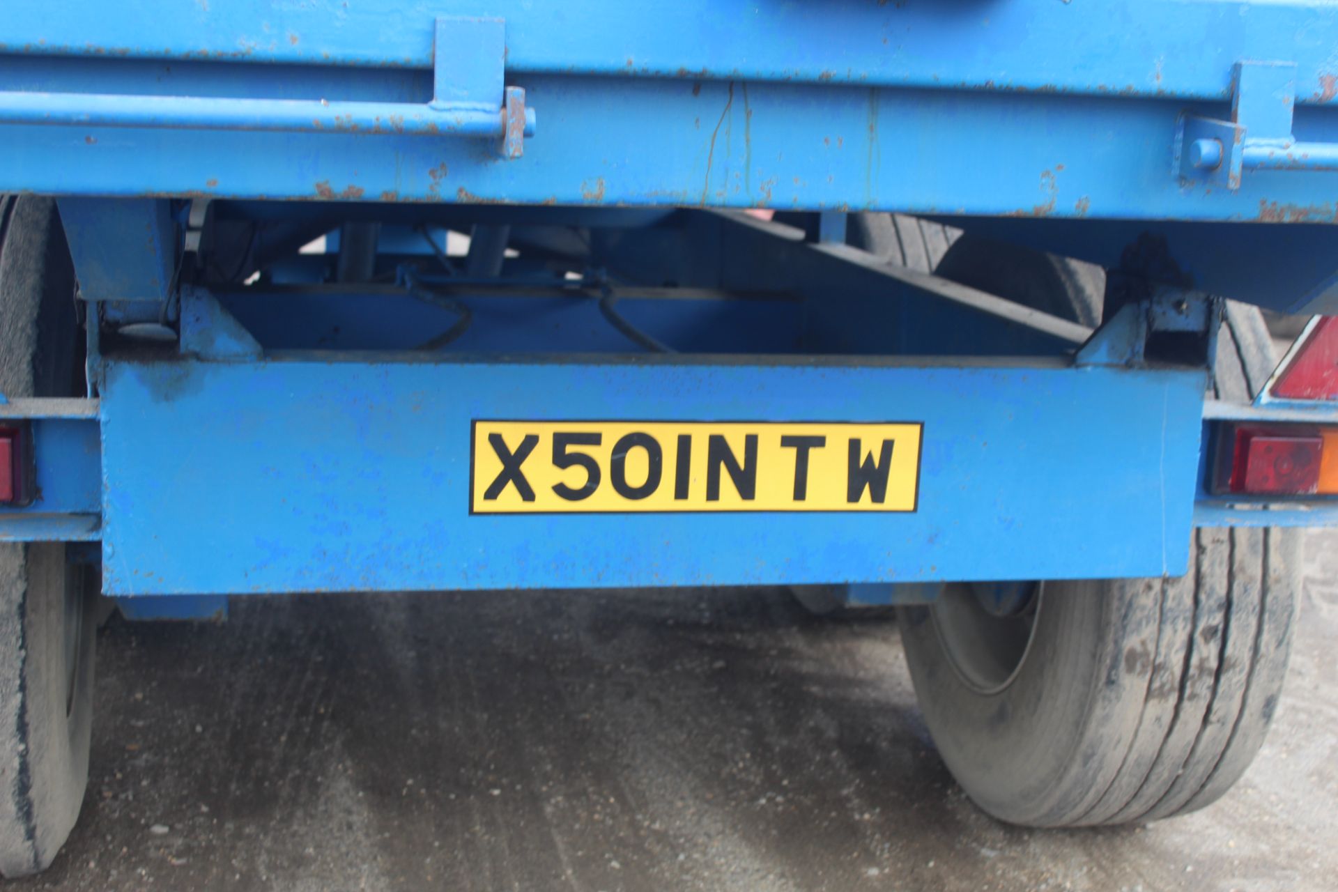AS Marston 12T twin axle tipping trailer. With super single wheels and tyres and roll over sheet. - Image 23 of 50