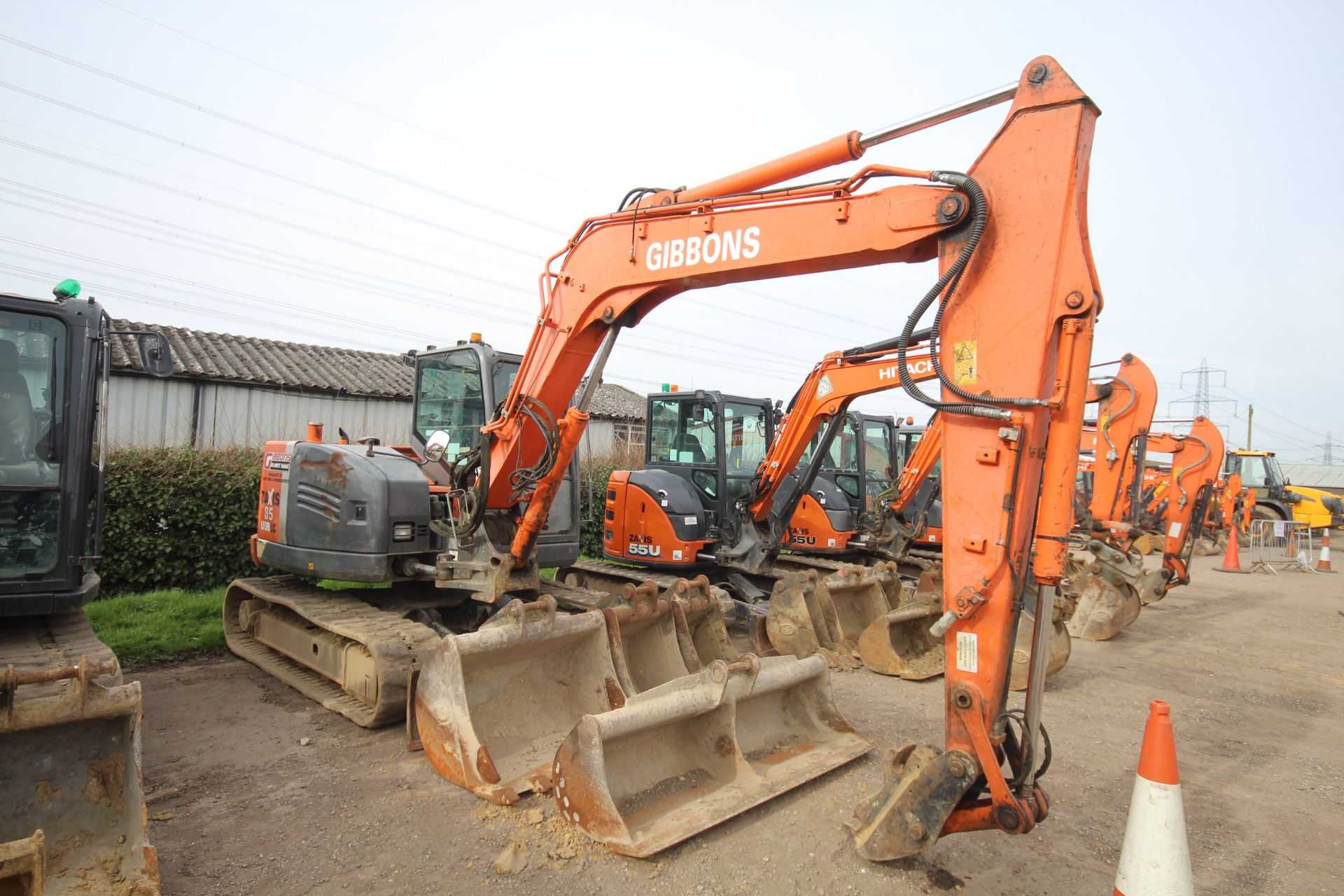 Hitachi Z-Axis 85-USB LC-3 8.5T rubber track excavator. 2012. 7,217 hours. Serial number HCM