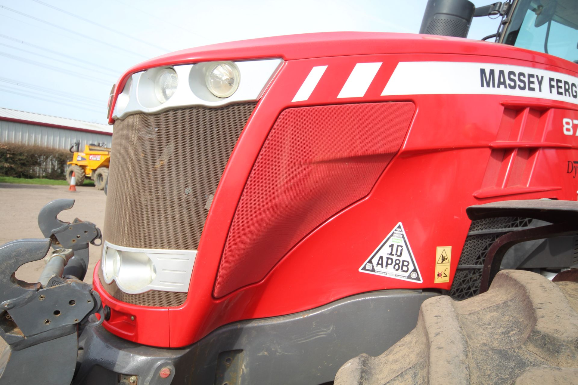 Massey Ferguson 8737 4WD tractor. Registration AY17 AVG. Date of first registration 14/03/2017. 4, - Image 64 of 104