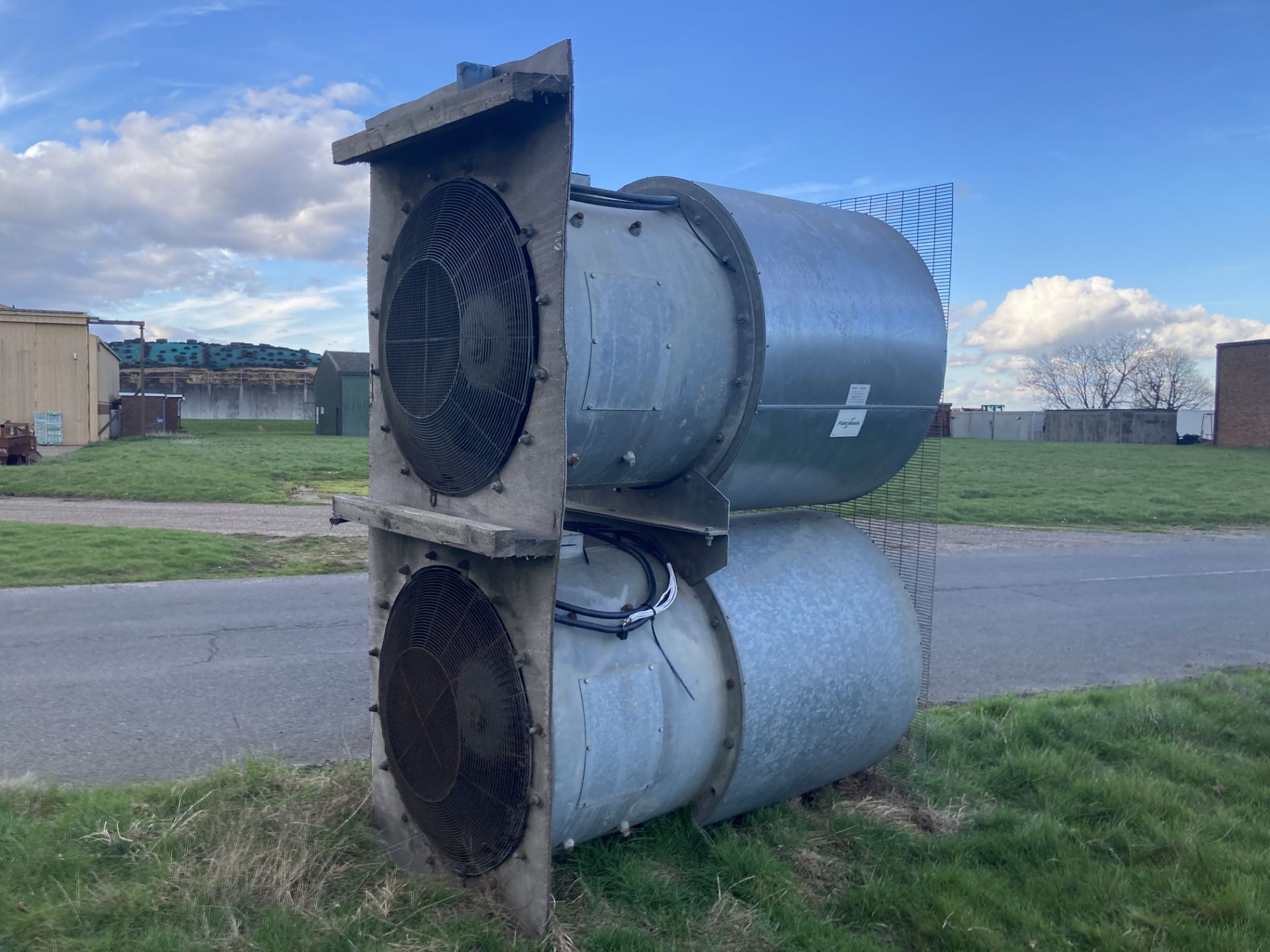 2x GW Axial Flow 20HP fans. With Flaktwoods silencers. Collection from Rendlesham, near Campsea