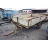 Youngman 3T single axle tipping trailer.