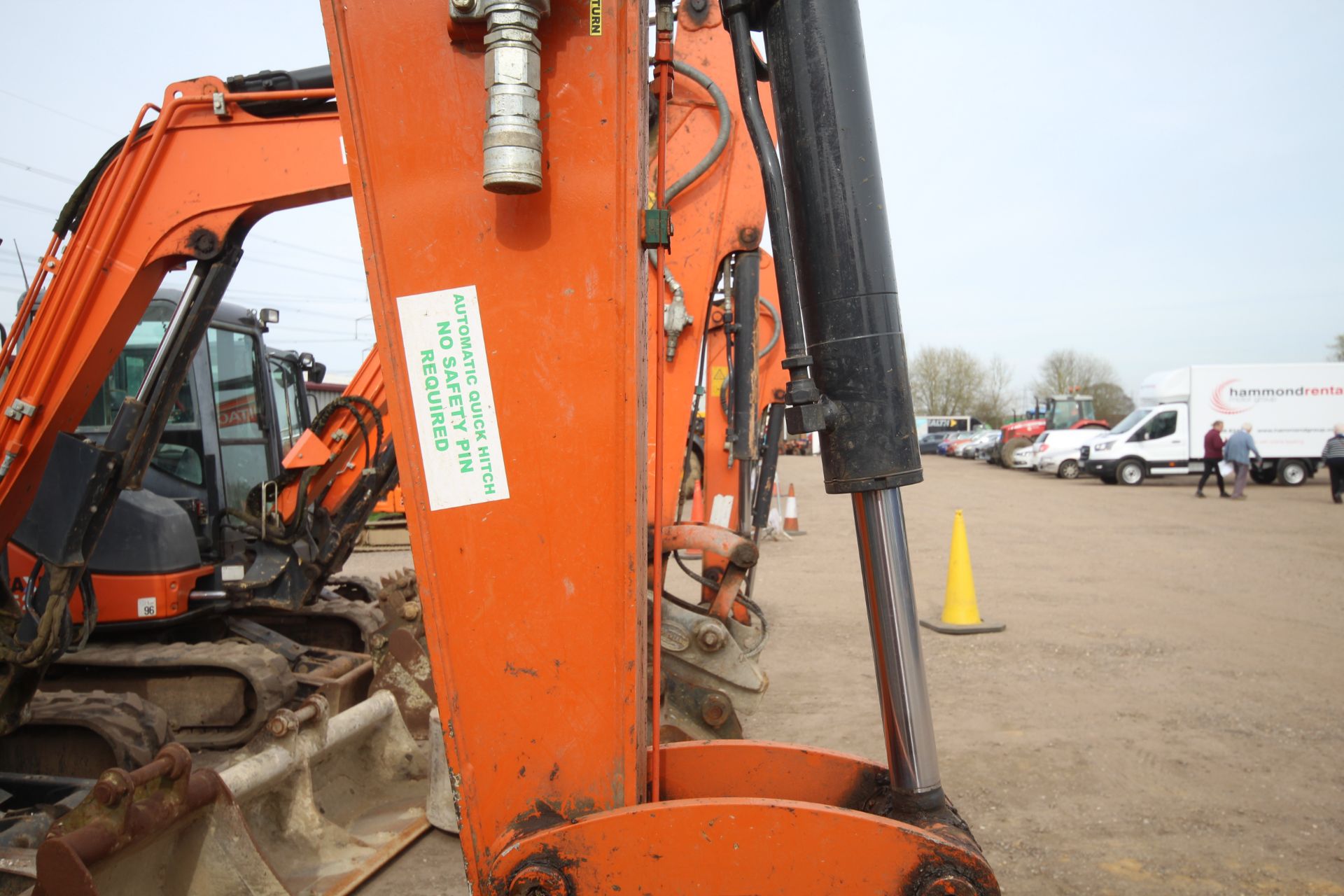 Hitachi ZX55U-6 CLR 5.5T rubber track excavator. 2022. 757 hours. Serial number HCMAEQ50H00061201. - Image 7 of 71