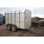 Ifor Williams 10ft twin axle livestock trailer.